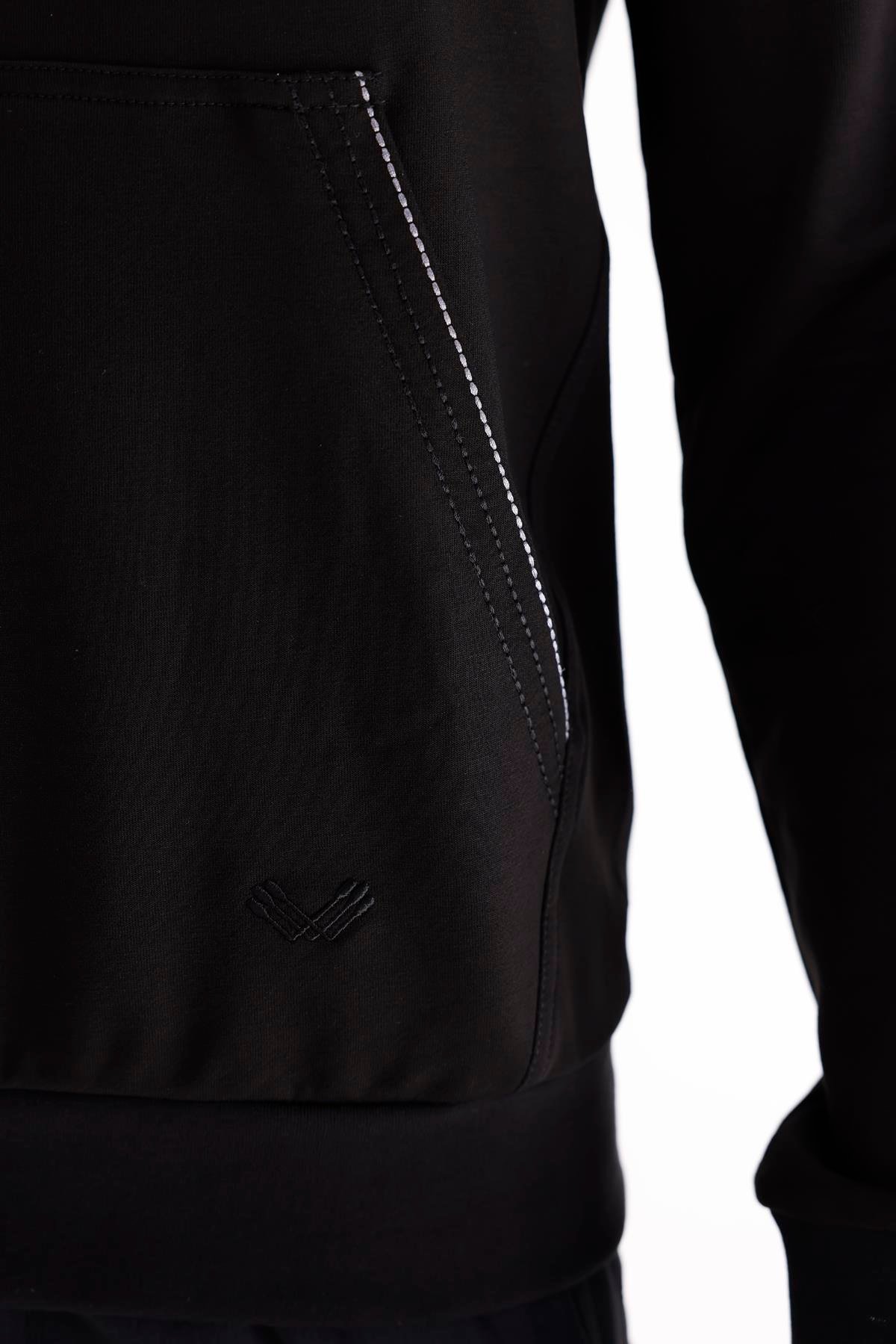 Kanguru Cepli Ayarlanabilir Kordonlu Ribana Manşetli Rahat Kesim Kapüşonlu Sweatshirt