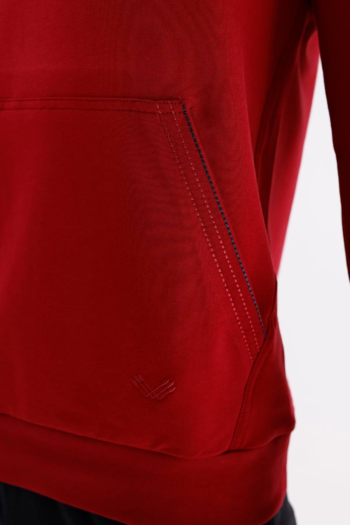 Kanguru Cepli Ayarlanabilir Kordonlu Ribana Manşetli Rahat Kesim Kapüşonlu Sweatshirt