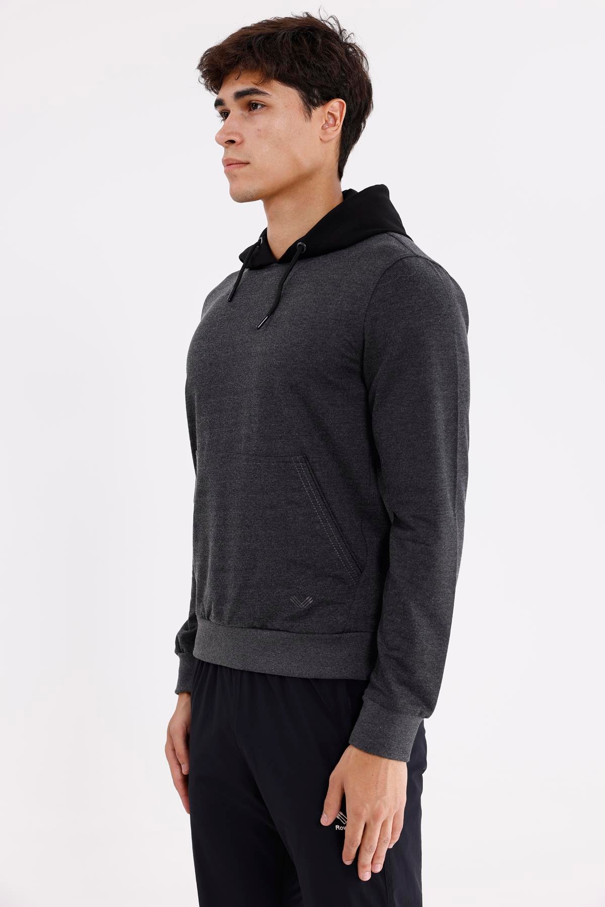 Kanguru Cepli Ayarlanabilir Kordonlu Ribana Manşetli Rahat Kesim Kapüşonlu Sweatshirt
