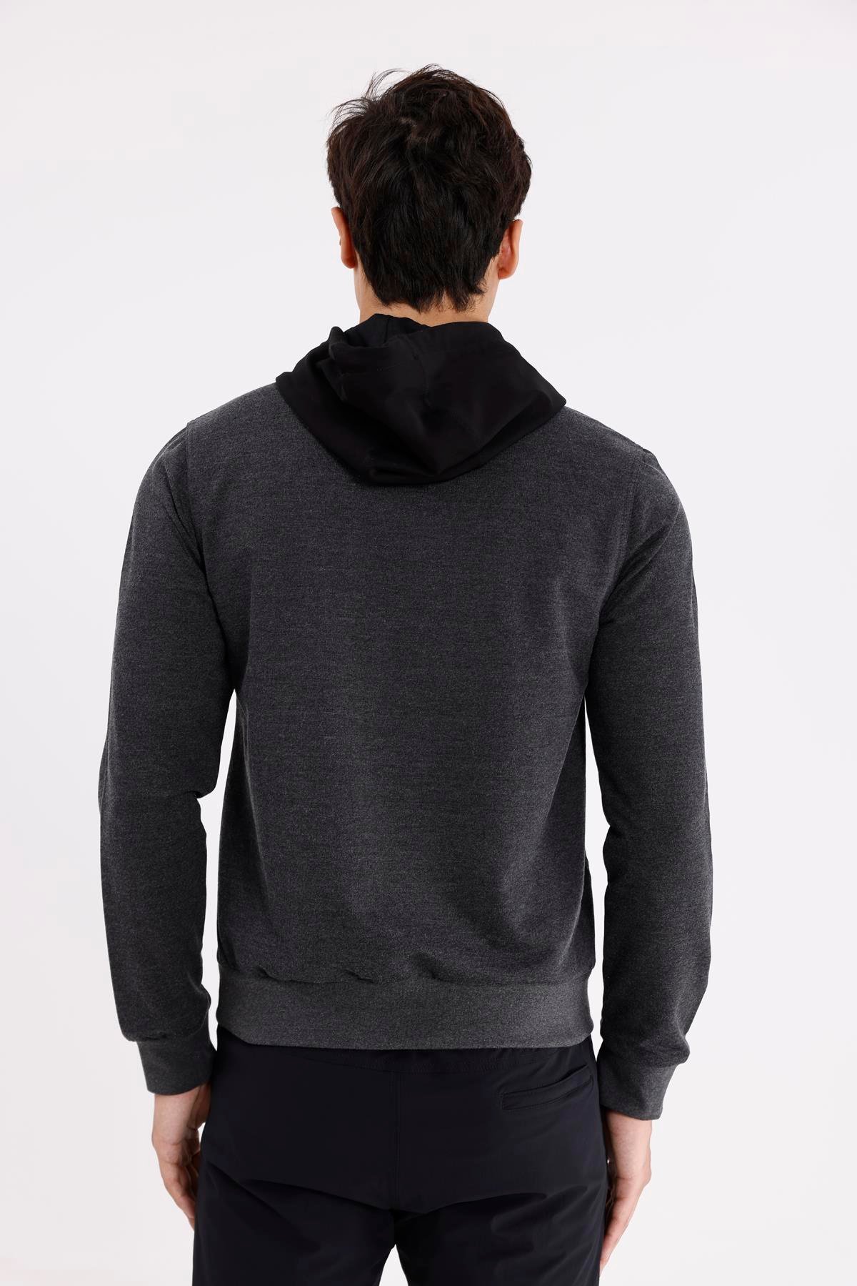 Kanguru Cepli Ayarlanabilir Kordonlu Ribana Manşetli Rahat Kesim Kapüşonlu Sweatshirt