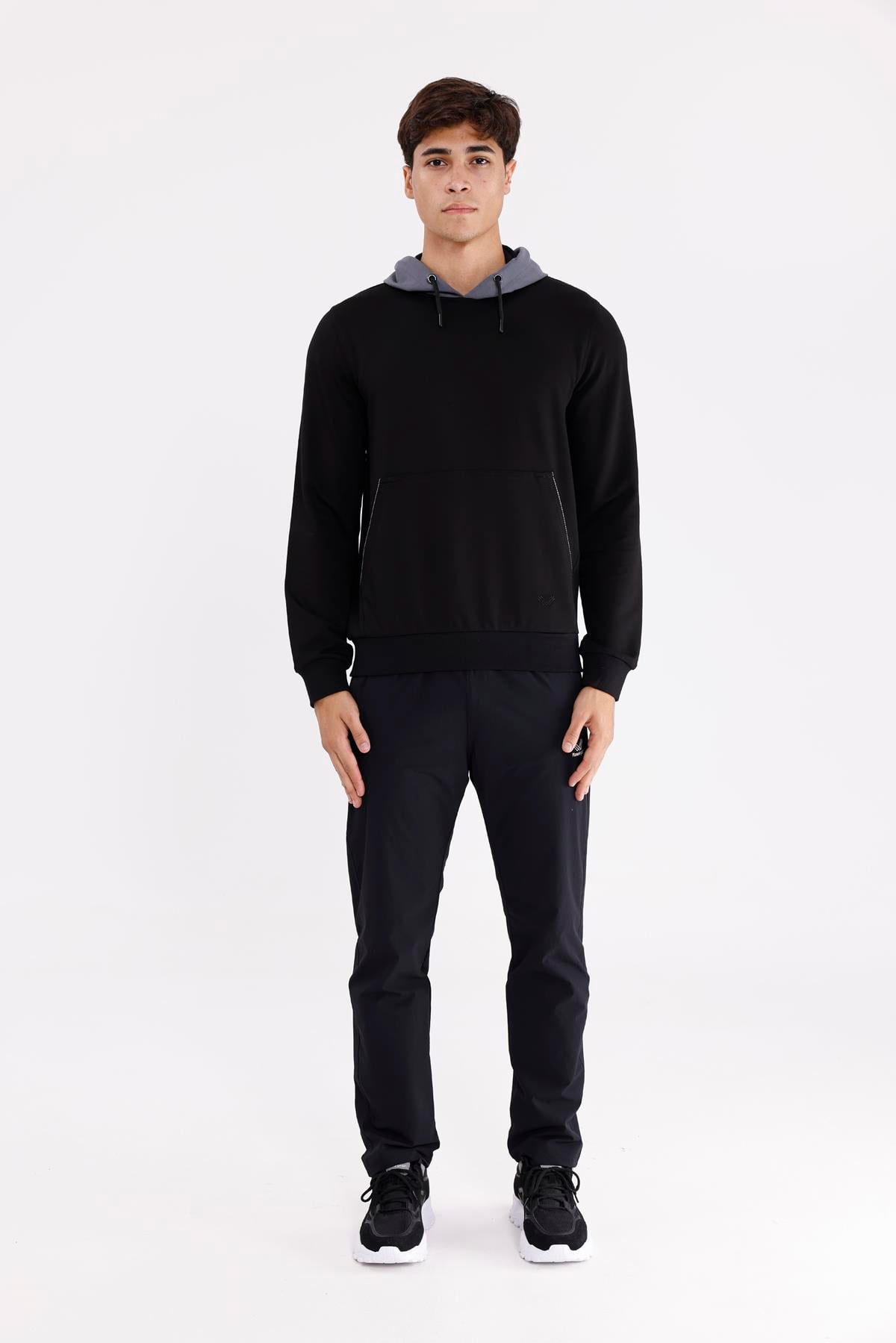 Kanguru Cepli Ayarlanabilir Kordonlu Ribana Manşetli Rahat Kesim Kapüşonlu Sweatshirt
