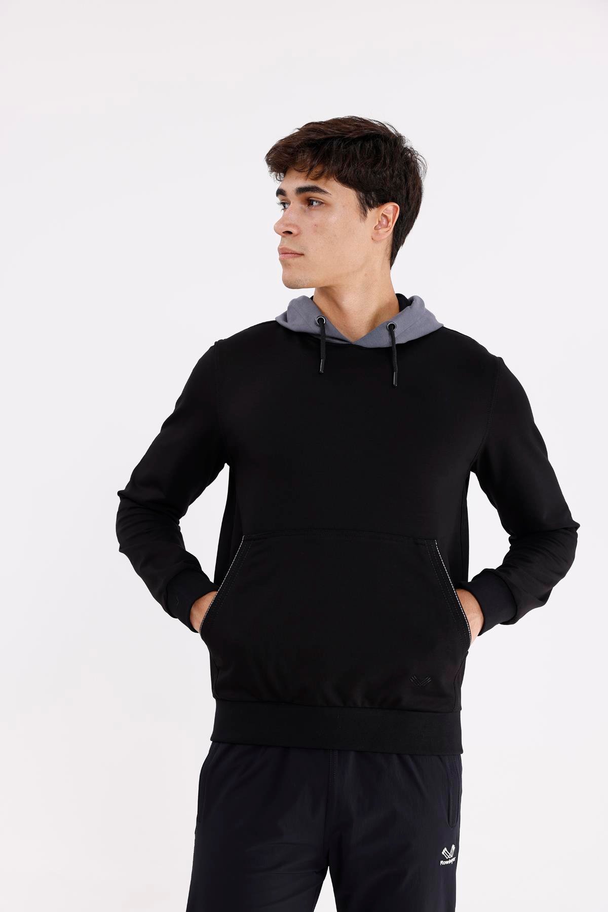 Kanguru Cepli Ayarlanabilir Kordonlu Ribana Manşetli Rahat Kesim Kapüşonlu Sweatshirt