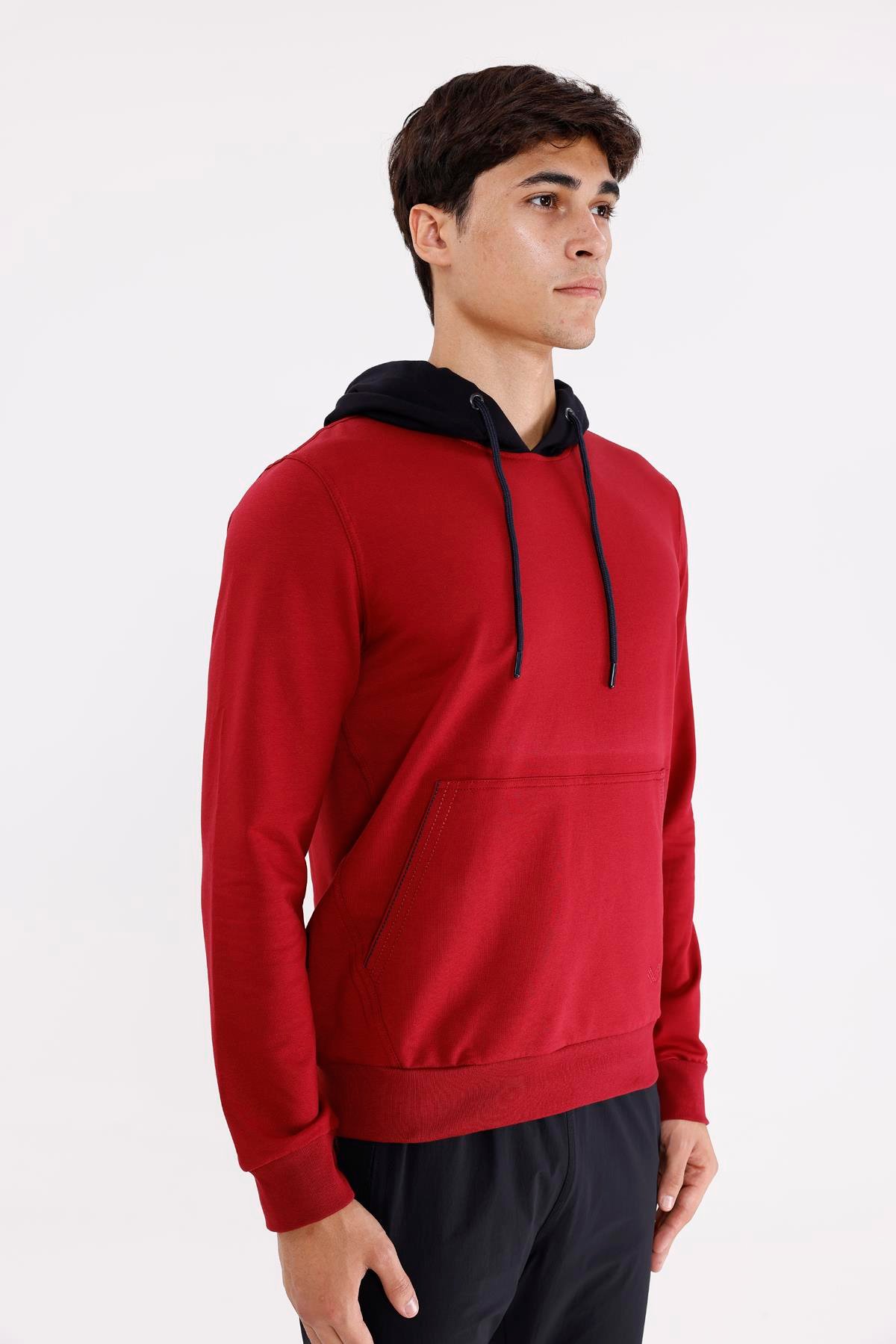 Kanguru Cepli Ayarlanabilir Kordonlu Ribana Manşetli Rahat Kesim Kapüşonlu Sweatshirt