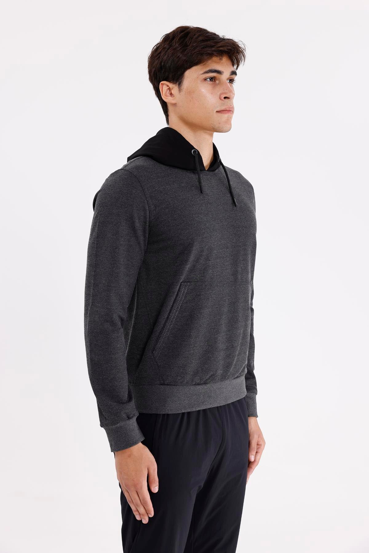 Kanguru Cepli Ayarlanabilir Kordonlu Ribana Manşetli Rahat Kesim Kapüşonlu Sweatshirt