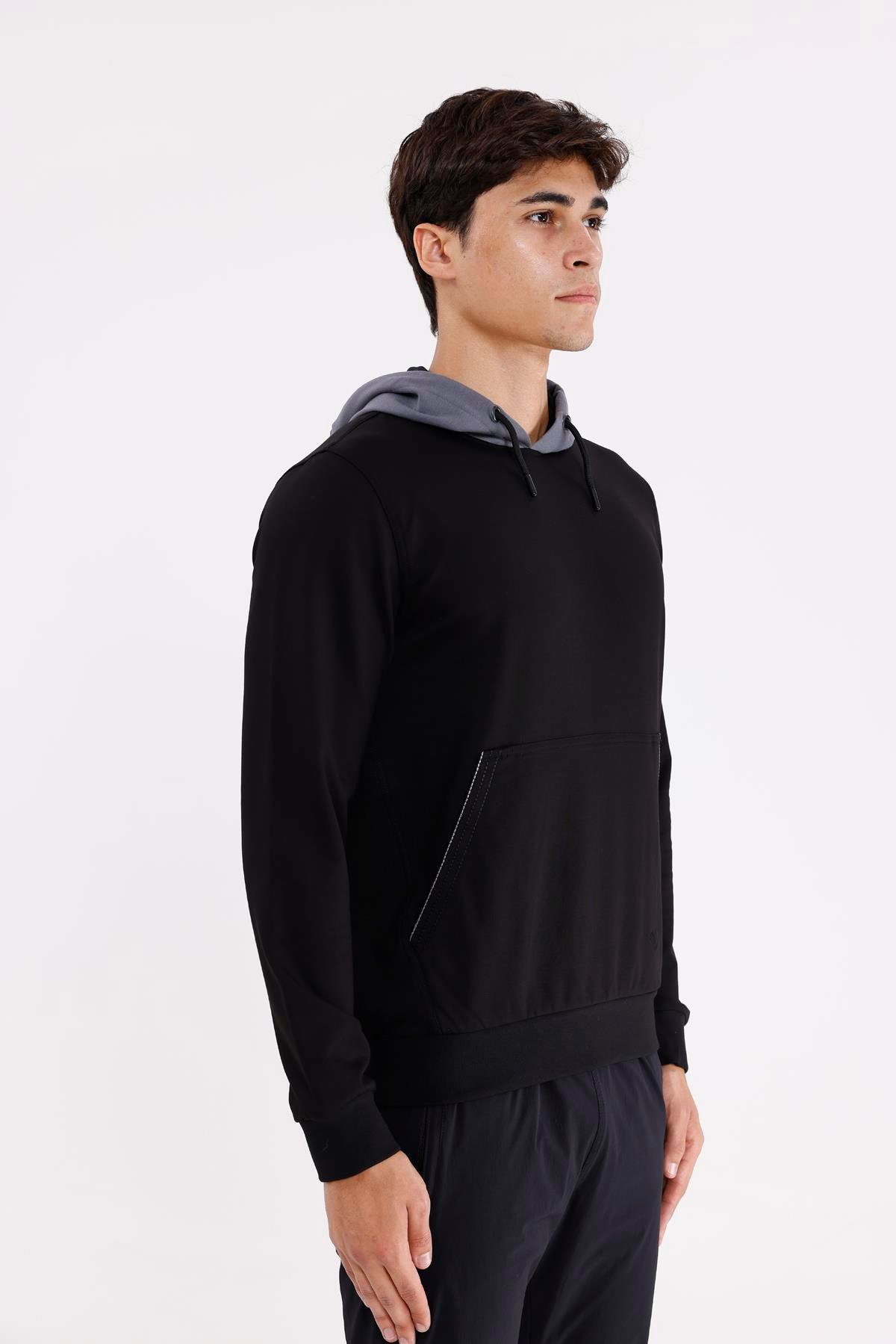 Kanguru Cepli Ayarlanabilir Kordonlu Ribana Manşetli Rahat Kesim Kapüşonlu Sweatshirt
