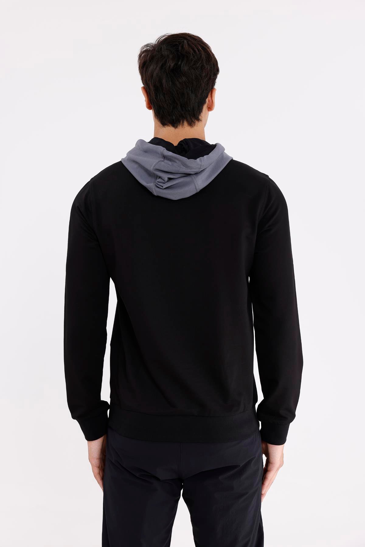 Kanguru Cepli Ayarlanabilir Kordonlu Ribana Manşetli Rahat Kesim Kapüşonlu Sweatshirt
