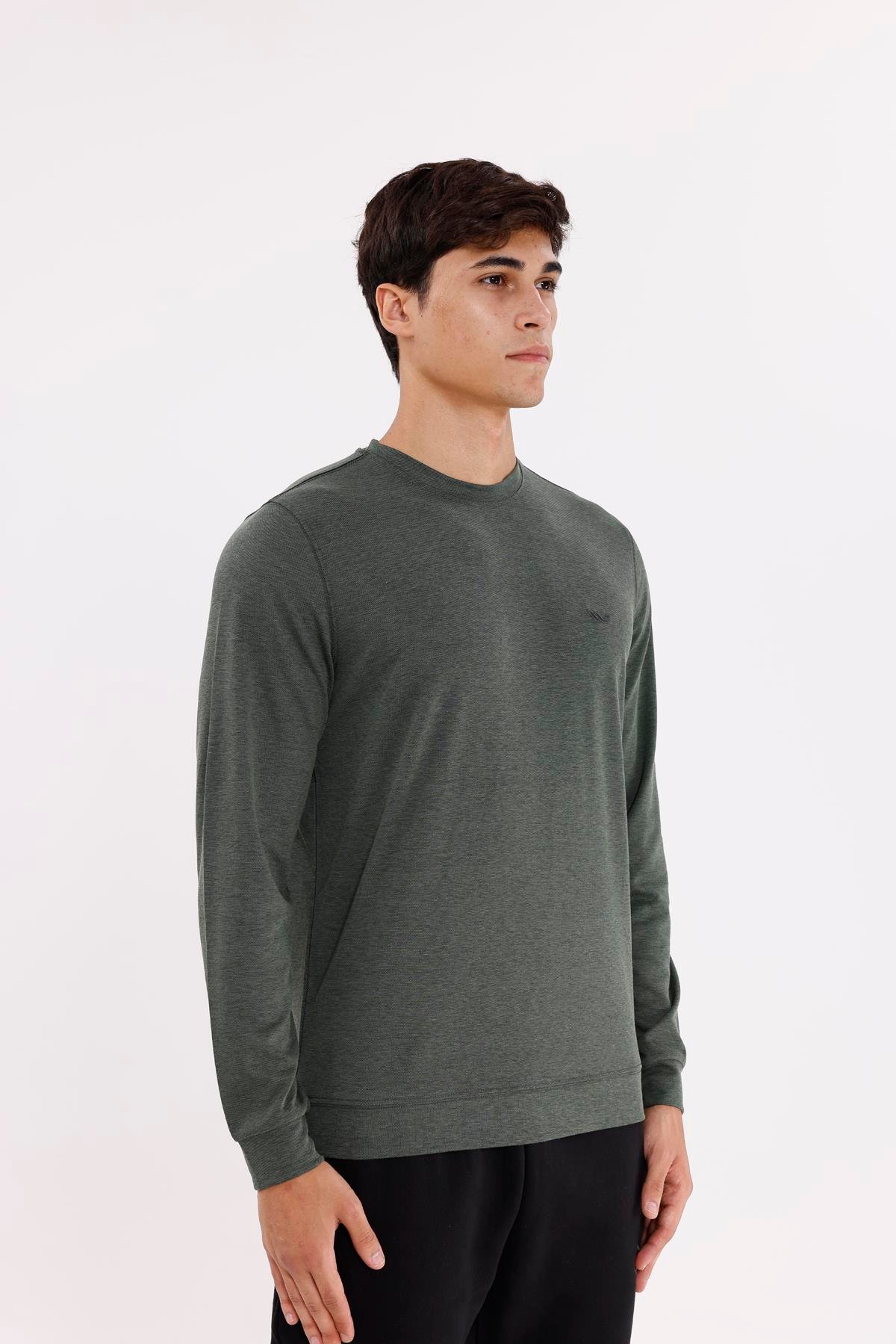 Merserize Efektli Yumuşak Doku Ayarlanabilir Kapüşonlu Rahat Kalıp Kapüşonlu Sweatshirt