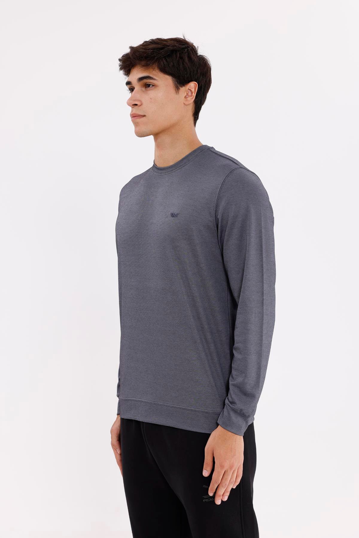 Merserize Efektli Yumuşak Doku Ayarlanabilir Kapüşonlu Rahat Kalıp Kapüşonlu Sweatshirt