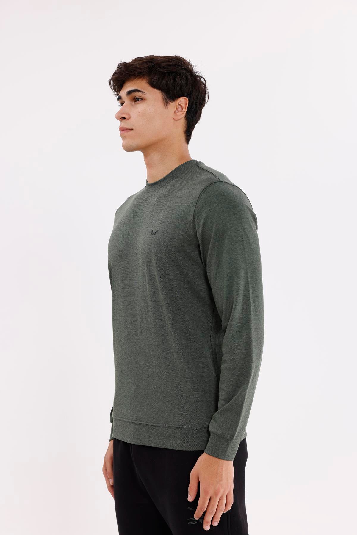 Merserize Efektli Yumuşak Doku Ayarlanabilir Kapüşonlu Rahat Kalıp Kapüşonlu Sweatshirt