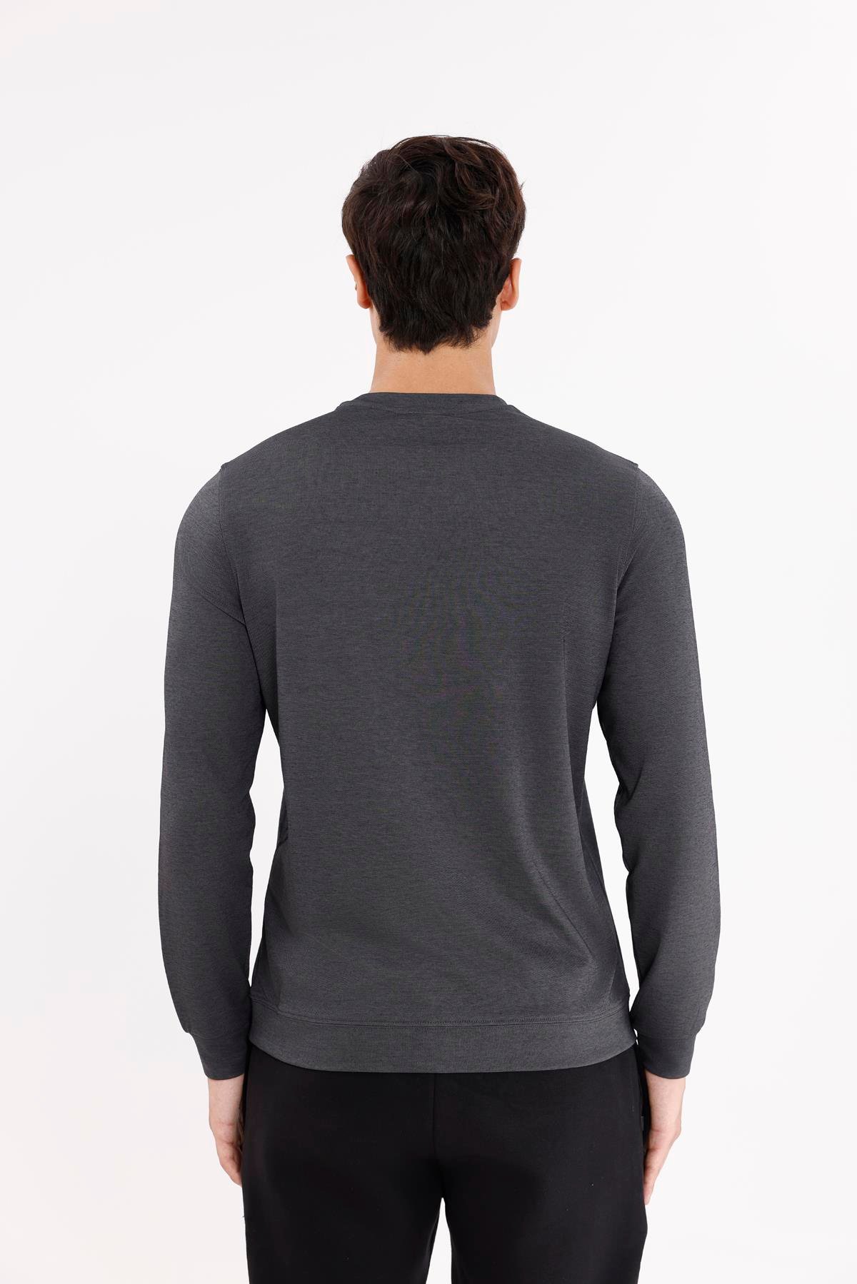 Merserize Efektli Yumuşak Doku Ayarlanabilir Kapüşonlu Rahat Kalıp Kapüşonlu Sweatshirt