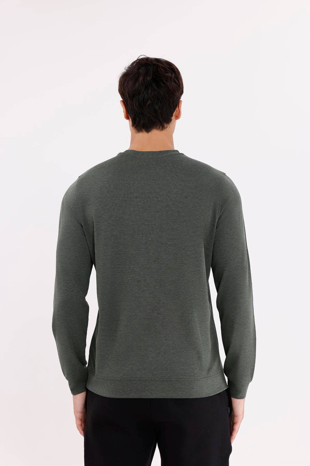 Merserize Efektli Yumuşak Doku Ayarlanabilir Kapüşonlu Rahat Kalıp Kapüşonlu Sweatshirt