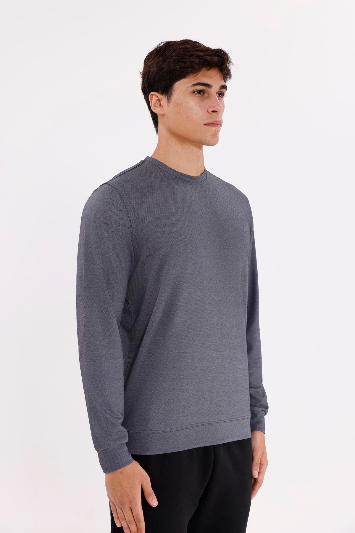 Merserize Efektli Yumuşak Doku Ayarlanabilir Kapüşonlu Rahat Kalıp Kapüşonlu Sweatshirt