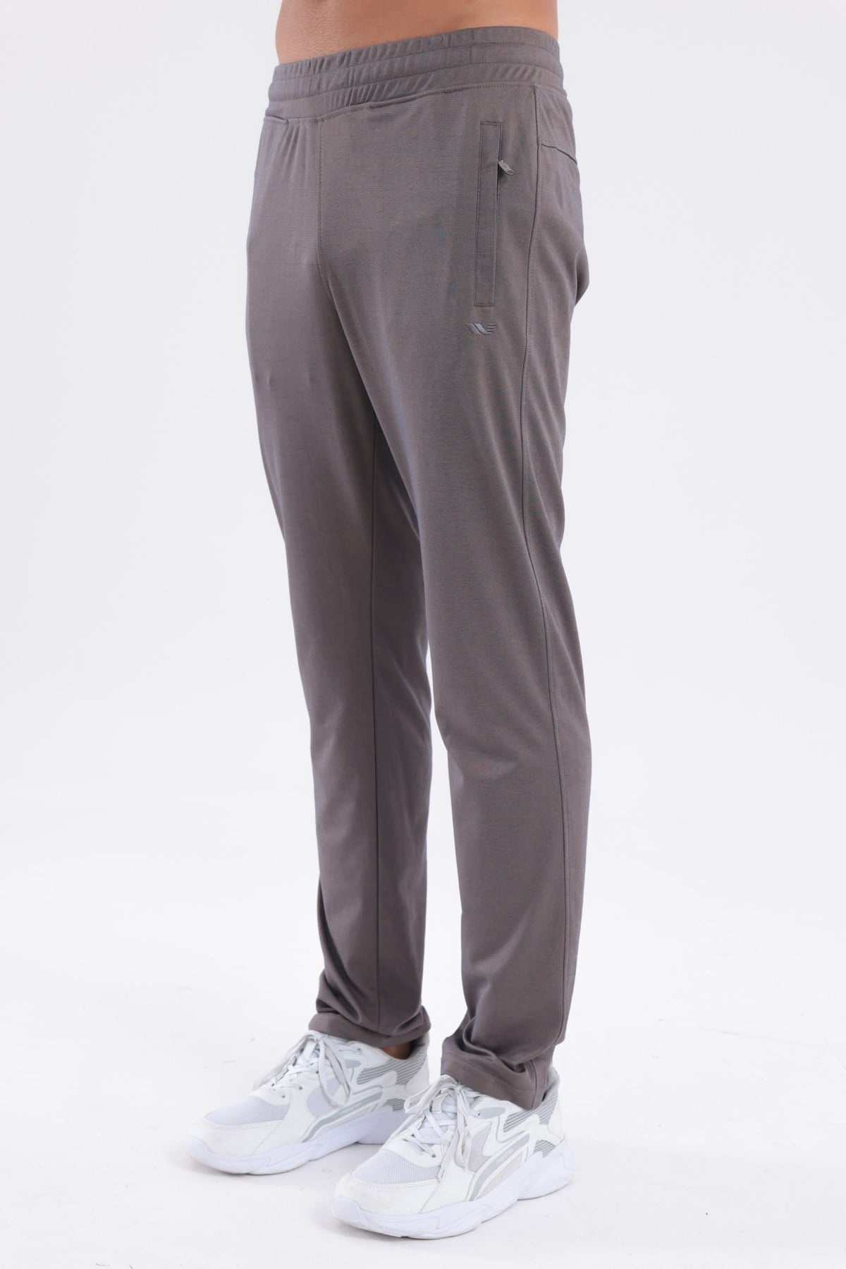 Merserize Premium Dokulu Fermuarlı Cepli Düz Paça Erkek Spor Pantolon Eşofman Altı