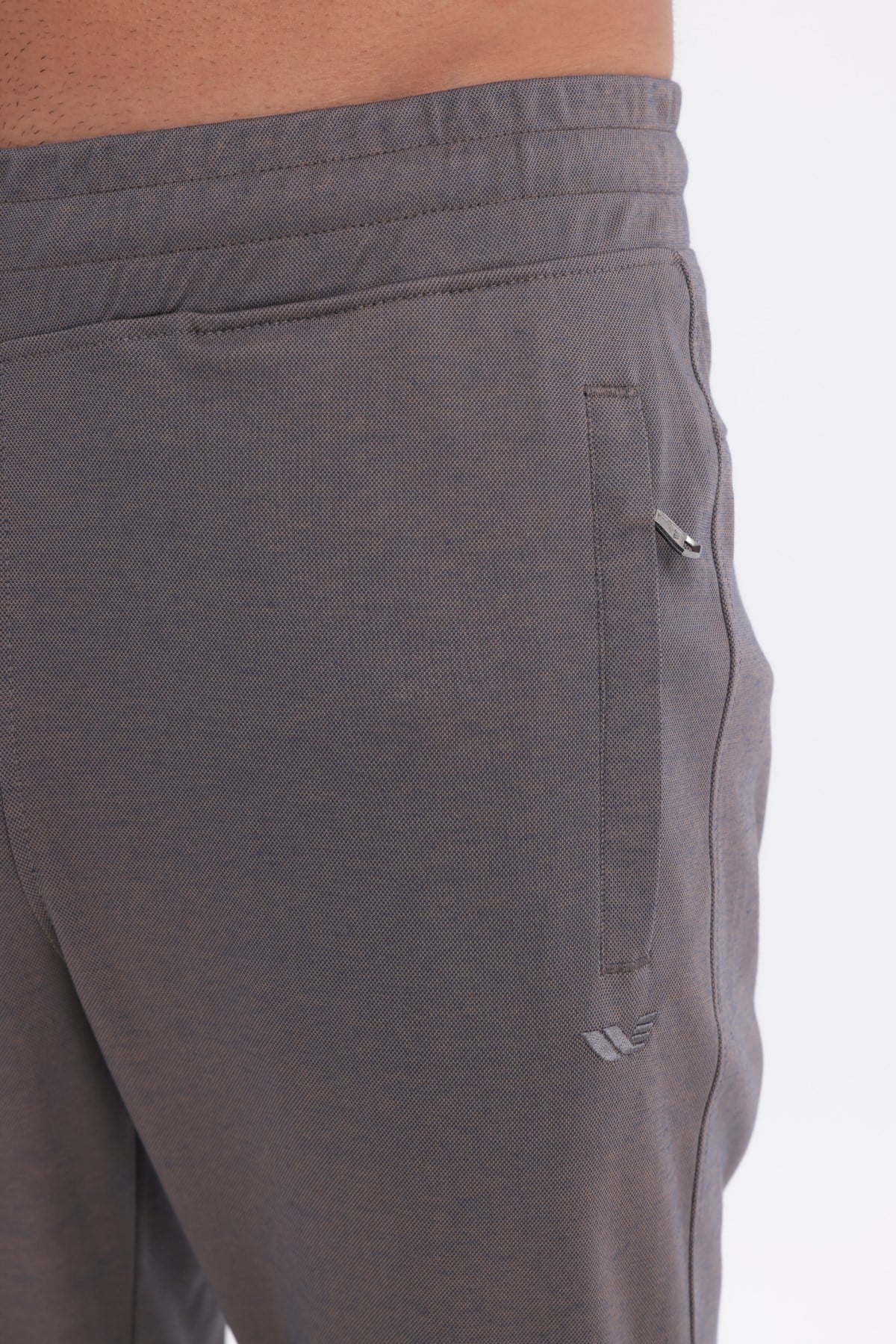 Merserize Premium Dokulu Fermuarlı Cepli Düz Paça Erkek Spor Pantolon Eşofman Altı