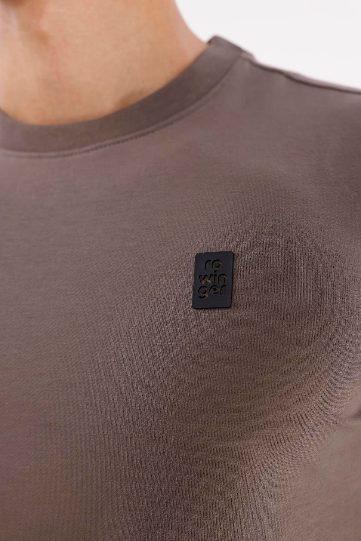 Minimal Logolu Bisiklet Yaka Ribana Manşetli Rahat Kalıp Mevsimlik Sweatshirt