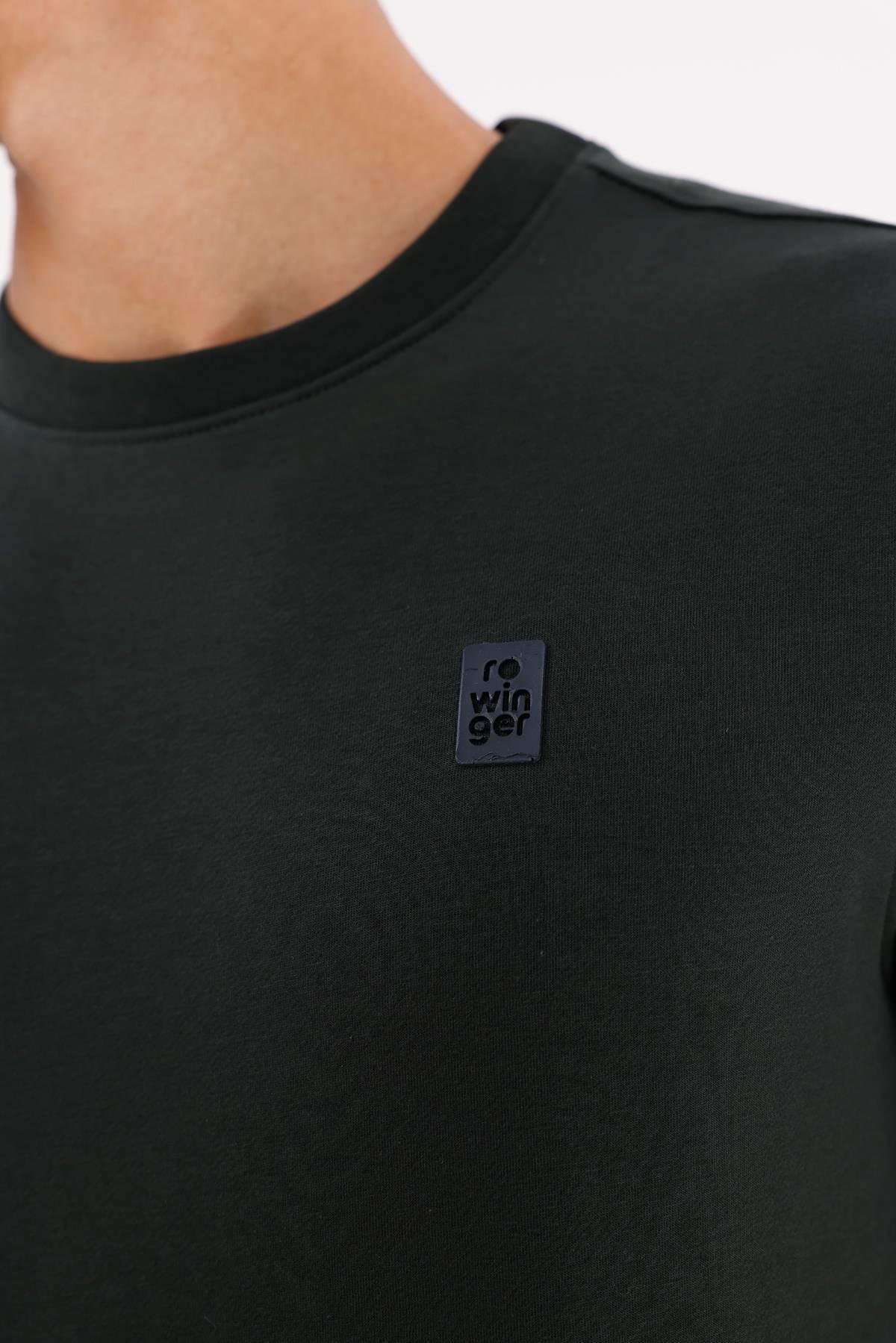 Minimal Logolu Bisiklet Yaka Ribana Manşetli Rahat Kalıp Mevsimlik Sweatshirt
