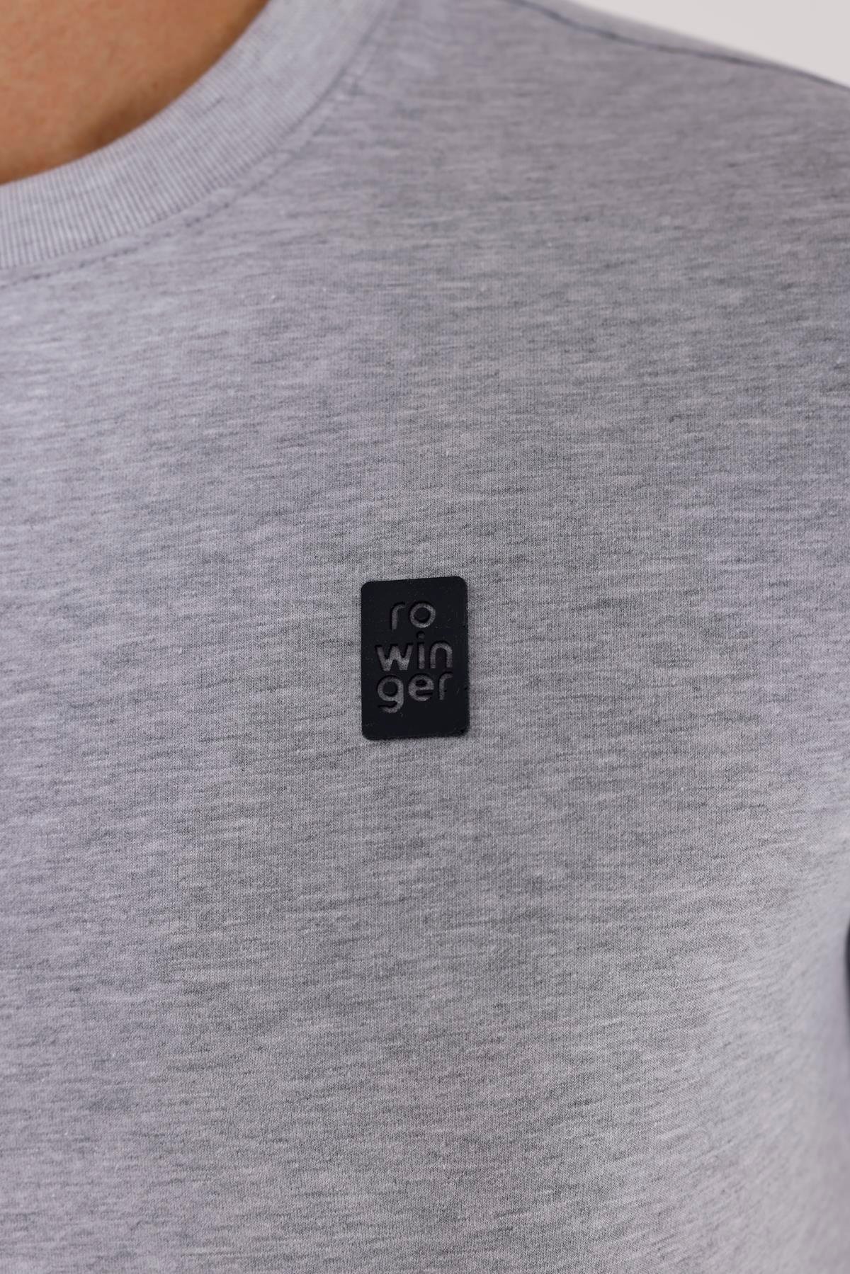 Minimal Logolu Bisiklet Yaka Ribana Manşetli Rahat Kalıp Mevsimlik Sweatshirt