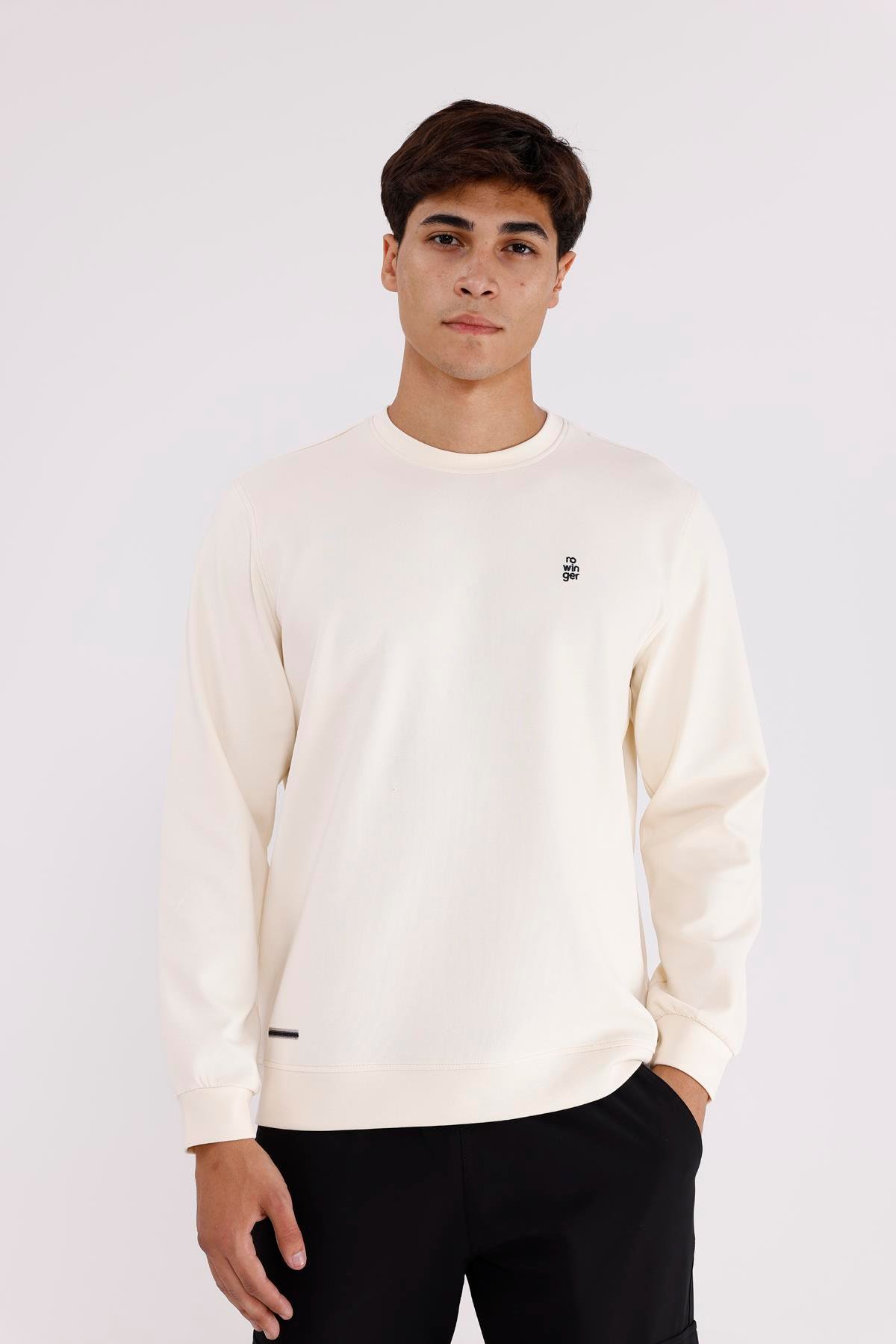 Modal Karışımlı Yumuşak Dokulu Rahat Kalıp Esnek Kullanım Sunan Sweatshirt