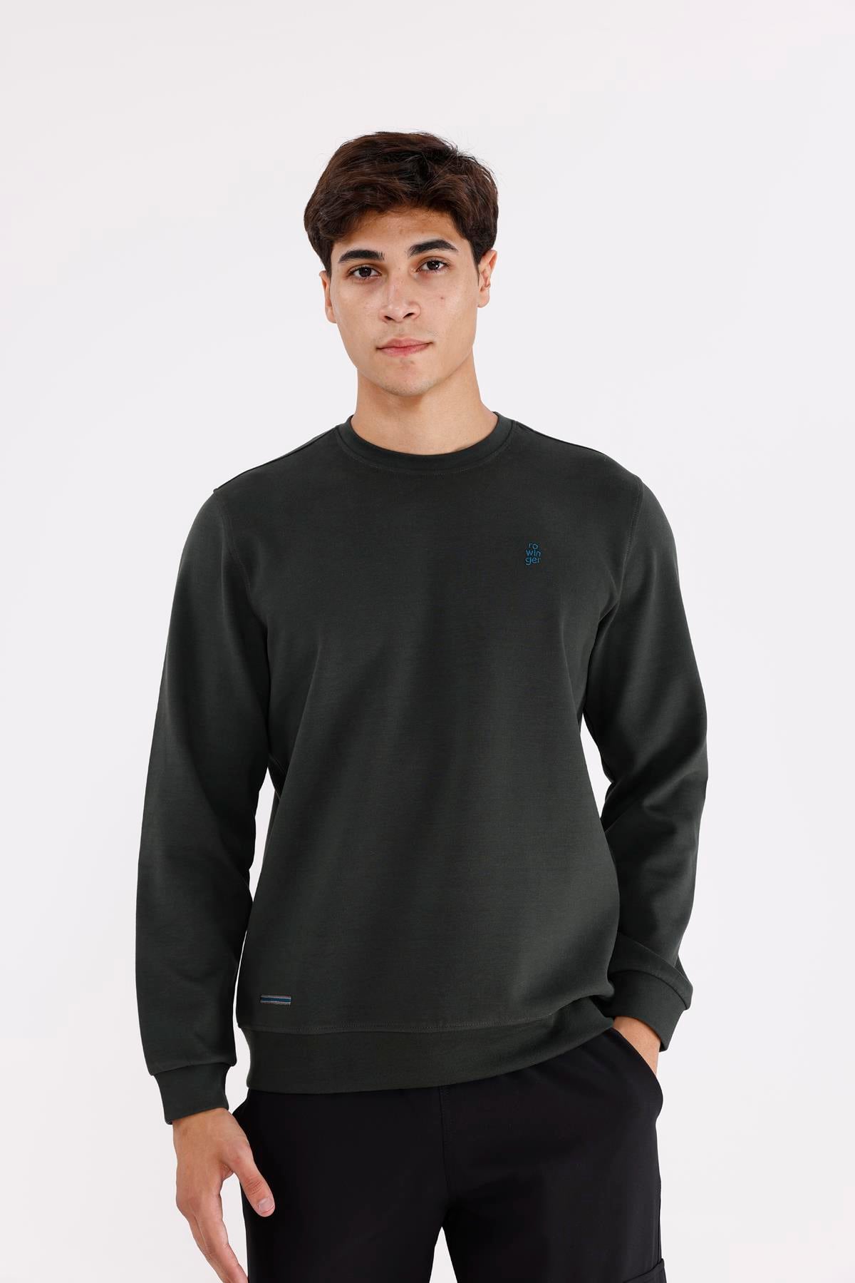 Modal Karışımlı Yumuşak Dokulu Rahat Kalıp Esnek Kullanım Sunan Sweatshirt