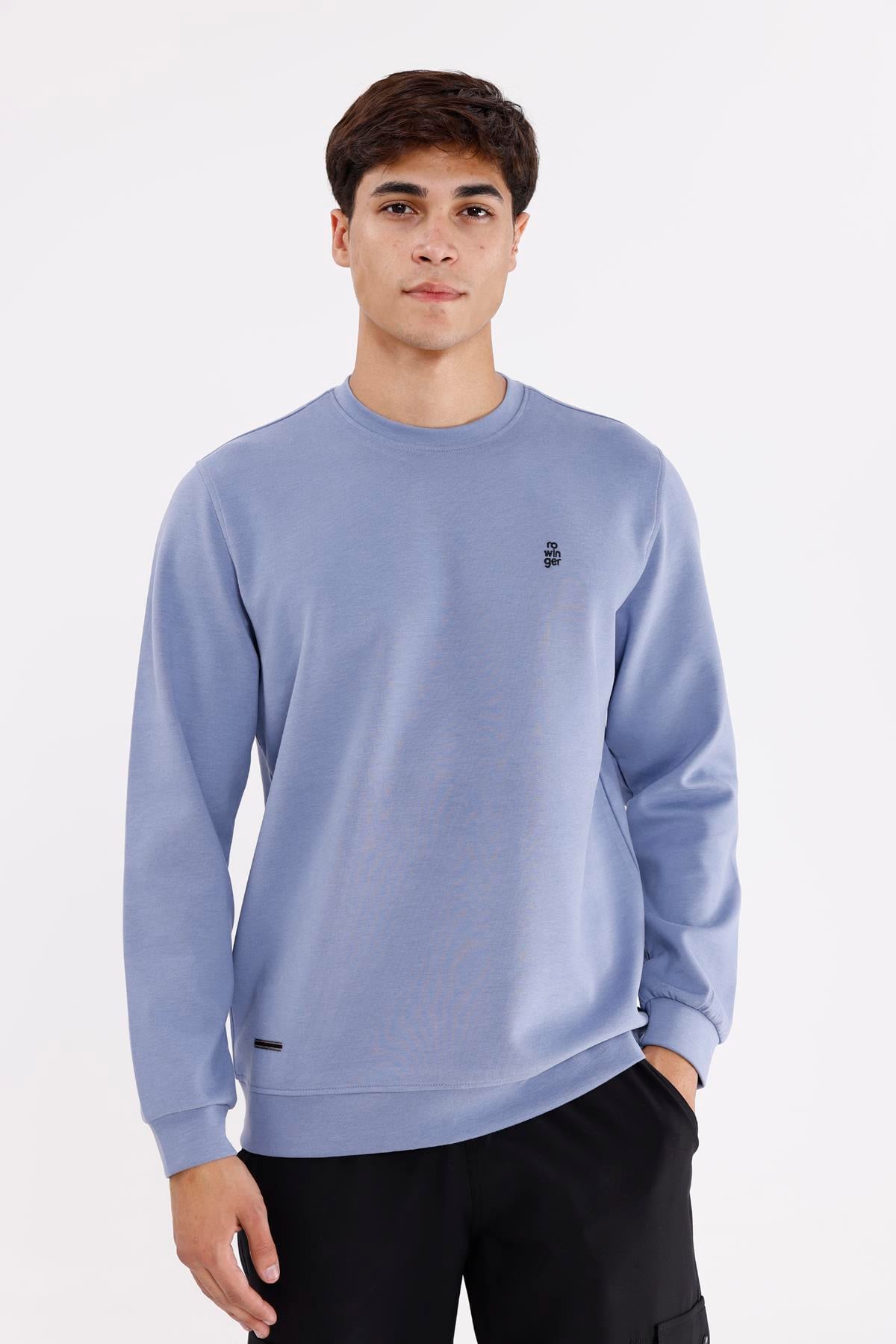 Modal Karışımlı Yumuşak Dokulu Rahat Kalıp Esnek Kullanım Sunan Sweatshirt