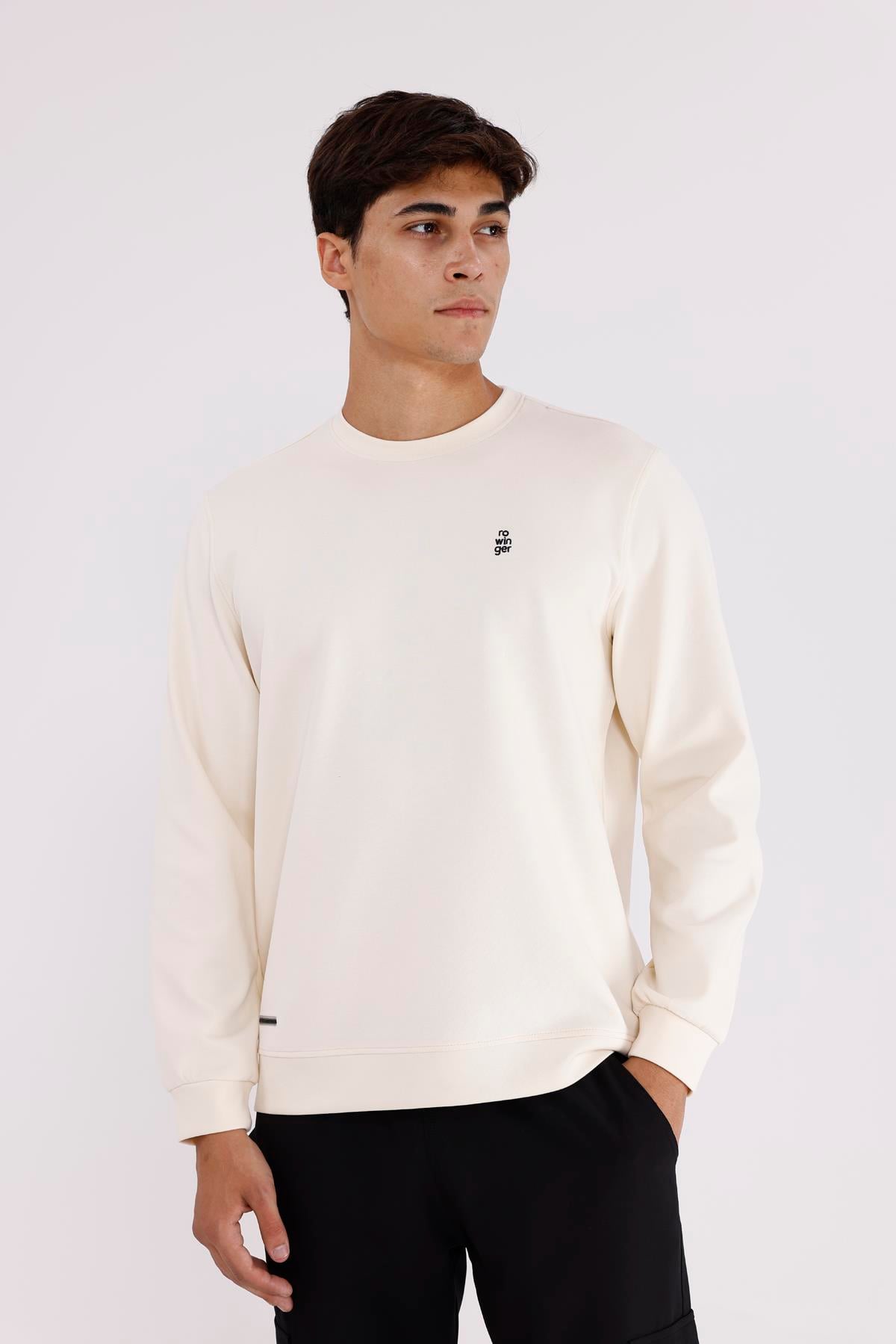 Modal Karışımlı Yumuşak Dokulu Rahat Kalıp Esnek Kullanım Sunan Sweatshirt