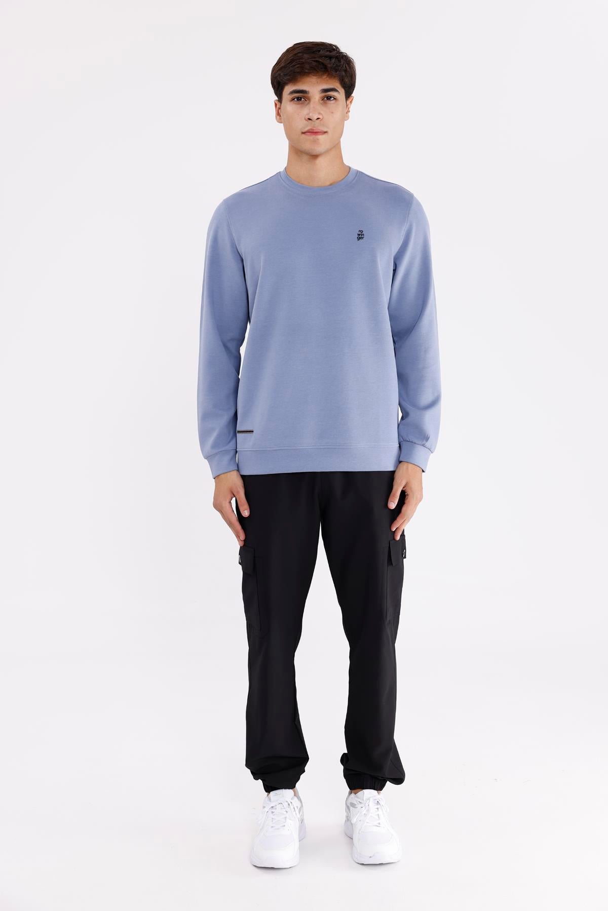 Modal Karışımlı Yumuşak Dokulu Rahat Kalıp Esnek Kullanım Sunan Sweatshirt