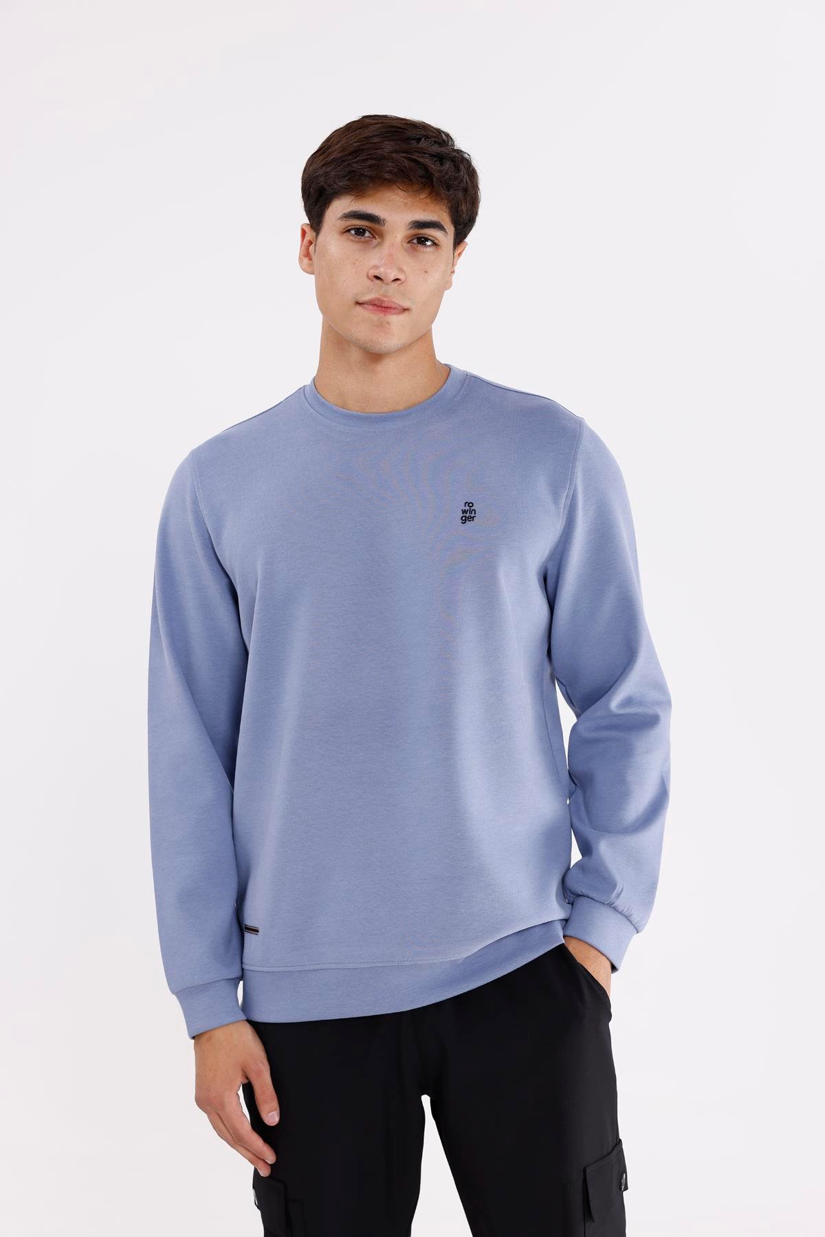 Modal Karışımlı Yumuşak Dokulu Rahat Kalıp Esnek Kullanım Sunan Sweatshirt
