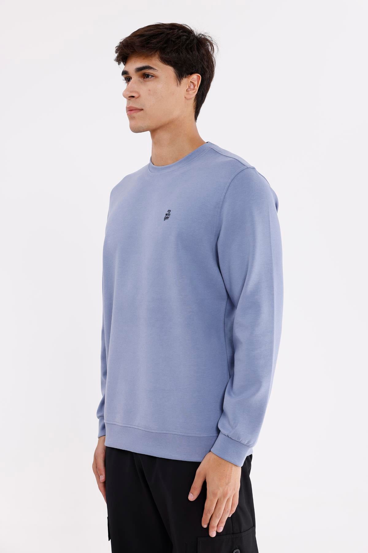 Modal Karışımlı Yumuşak Dokulu Rahat Kalıp Esnek Kullanım Sunan Sweatshirt