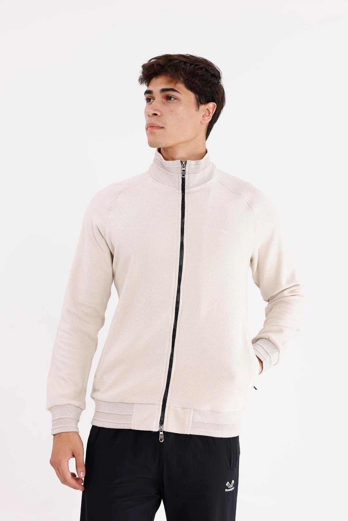 Polo Yaka Rahat Kalıp Selanik Yapıda Mevsimlik Spor Görünümlü Sweatshirt
