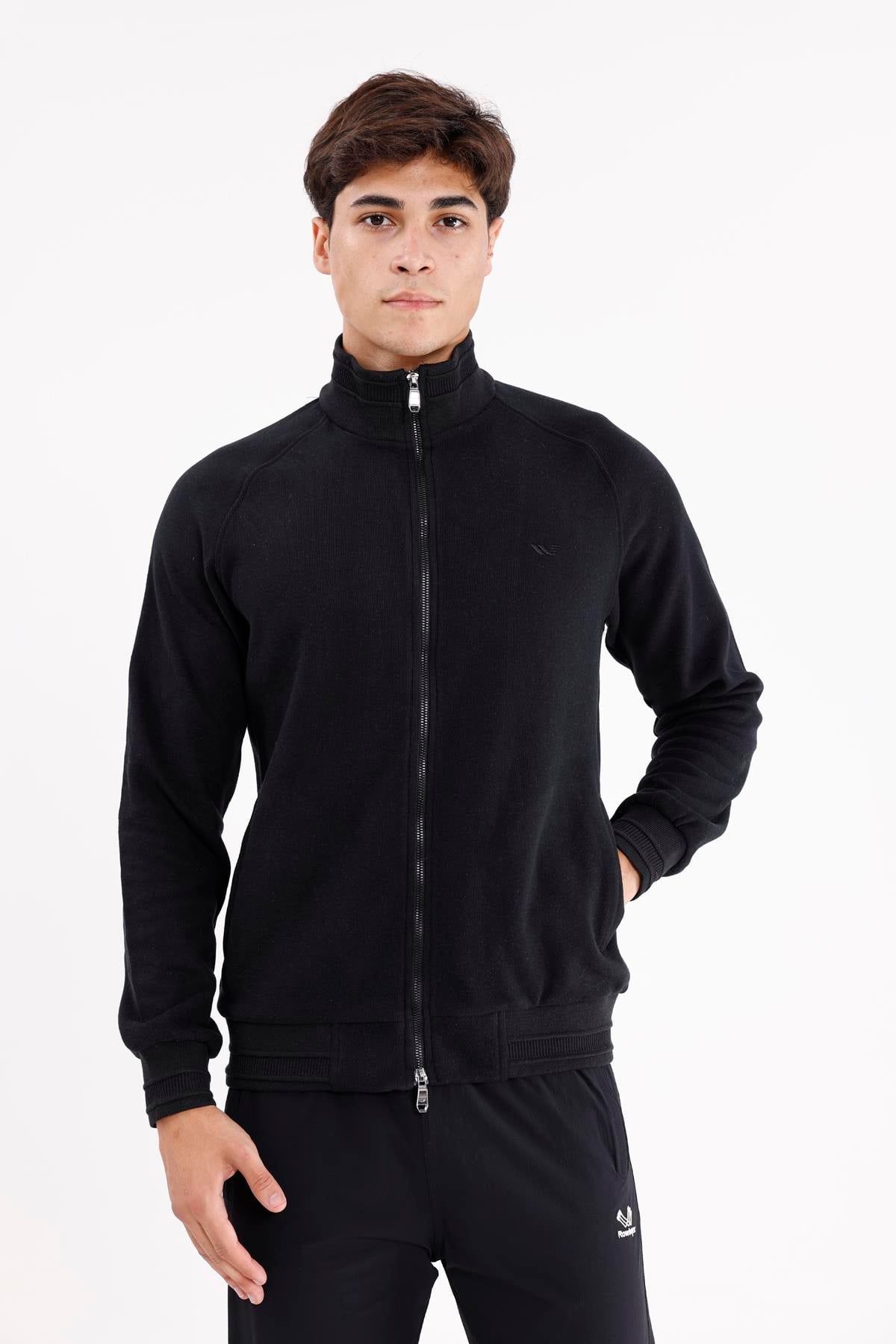 Polo Yaka Rahat Kalıp Selanik Yapıda Mevsimlik Spor Görünümlü Sweatshirt