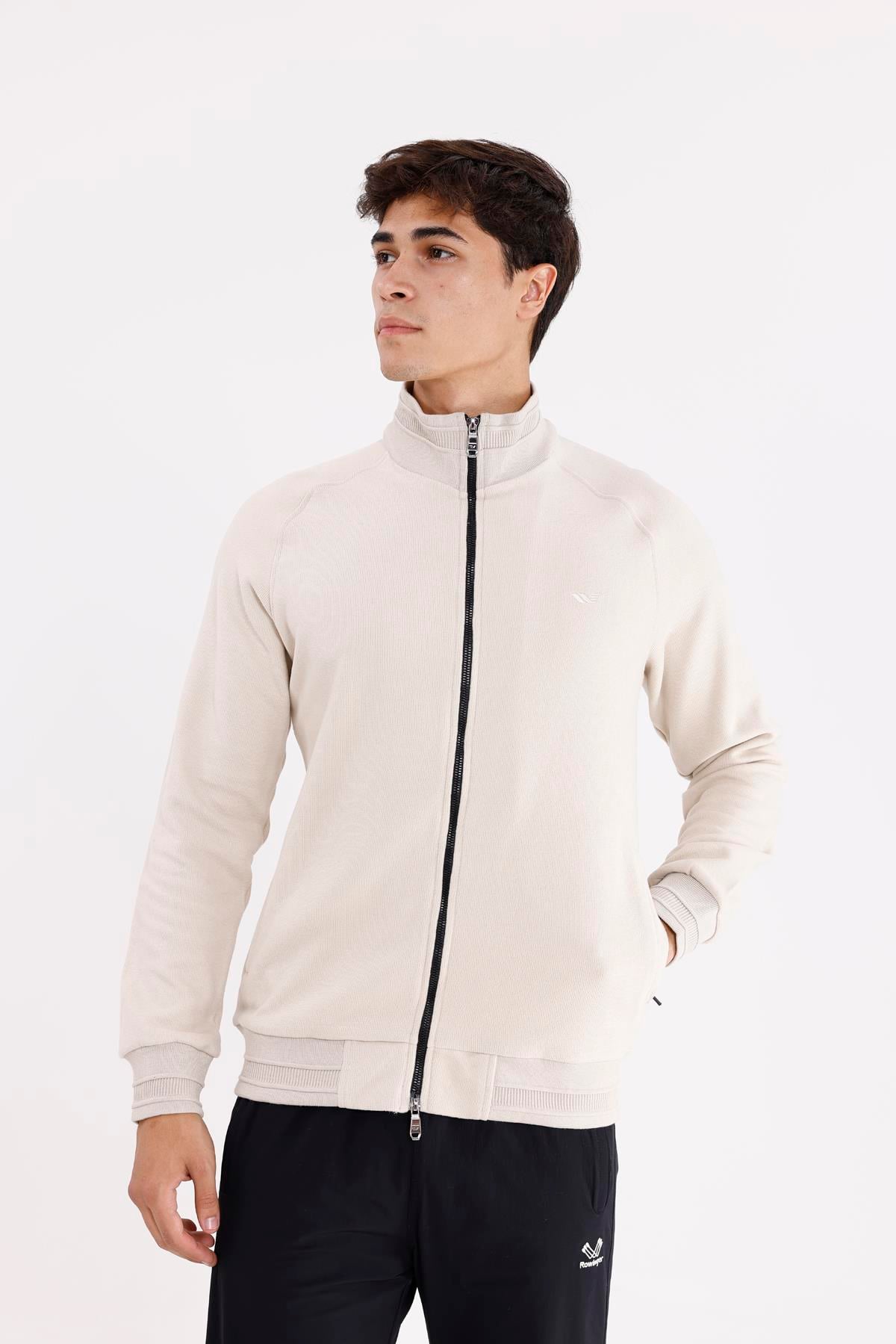 Polo Yaka Rahat Kalıp Selanik Yapıda Mevsimlik Spor Görünümlü Sweatshirt