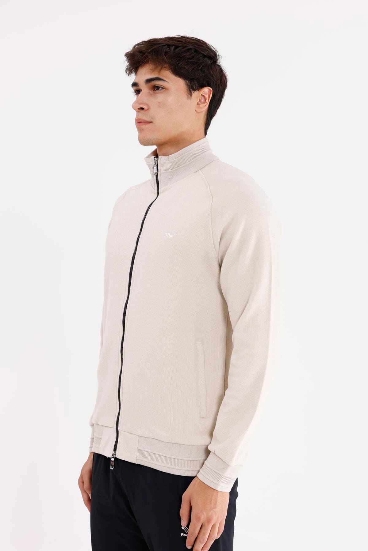 Polo Yaka Rahat Kalıp Selanik Yapıda Mevsimlik Spor Görünümlü Sweatshirt