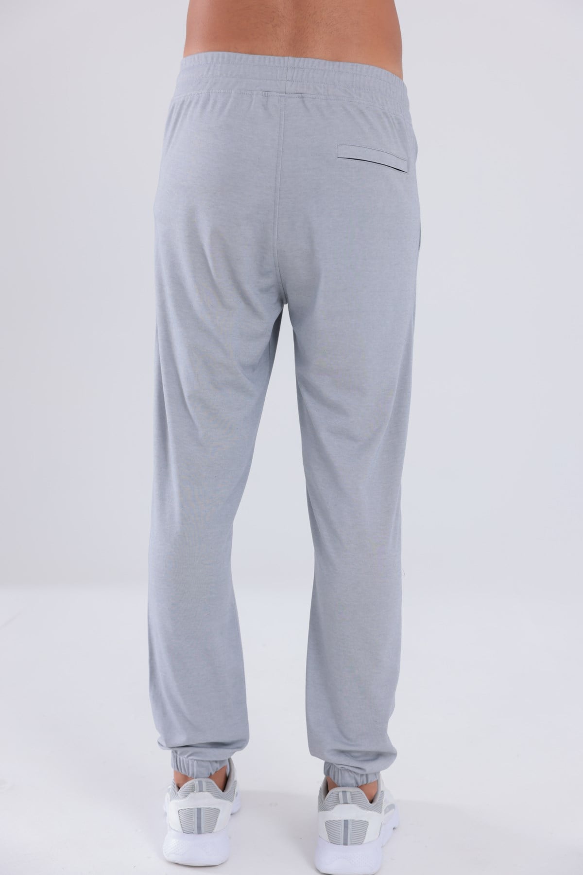 Premium Merserize Kumaş Logolu Lastikli Paça Jogger Erkek Eşofman Altı