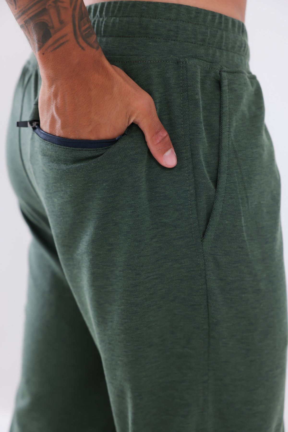 Premium Merserize Kumaş Logolu Lastikli Paça Jogger Erkek Eşofman Altı