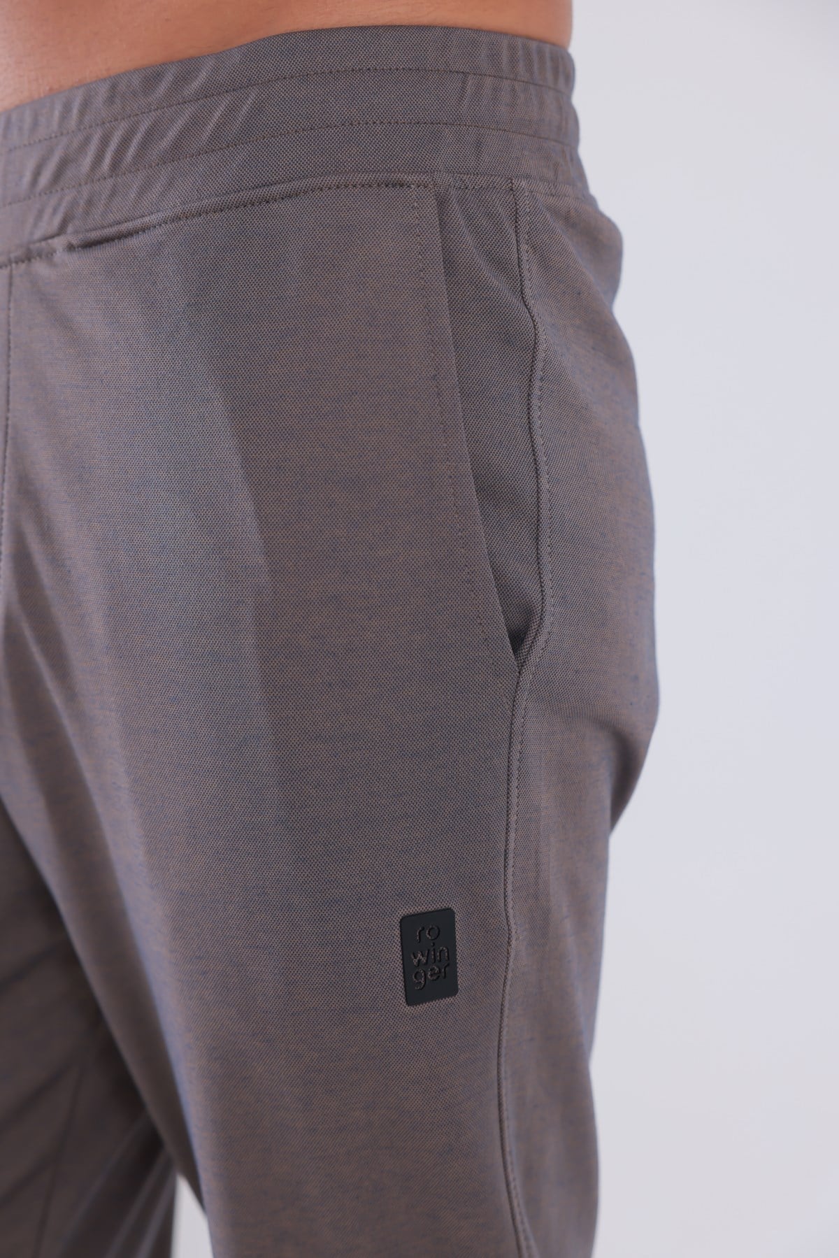 Premium Merserize Kumaş Logolu Lastikli Paça Jogger Erkek Eşofman Altı