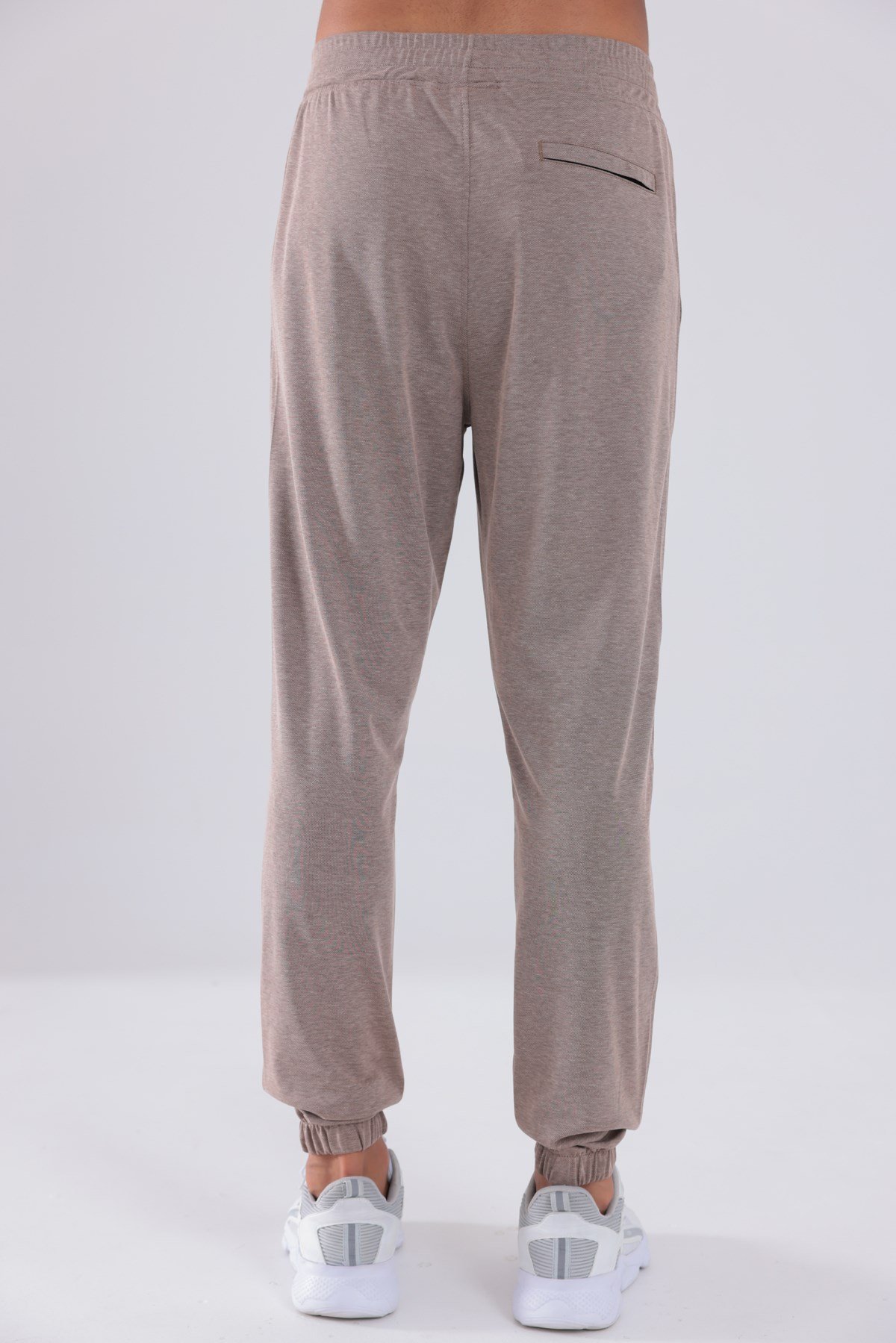 Premium Merserize Kumaş Logolu Lastikli Paça Jogger Erkek Eşofman Altı