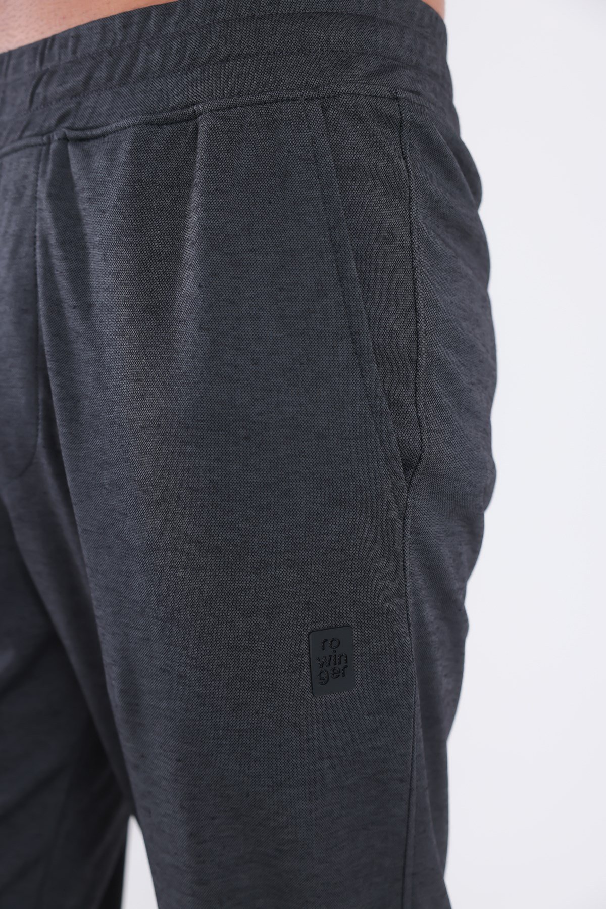 Premium Merserize Kumaş Logolu Lastikli Paça Jogger Erkek Eşofman Altı