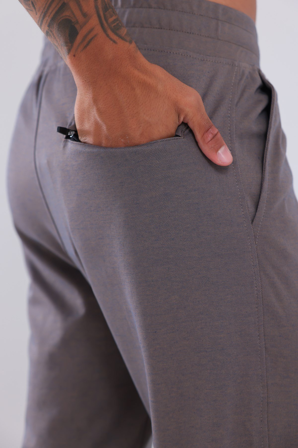 Premium Merserize Kumaş Logolu Lastikli Paça Jogger Erkek Eşofman Altı