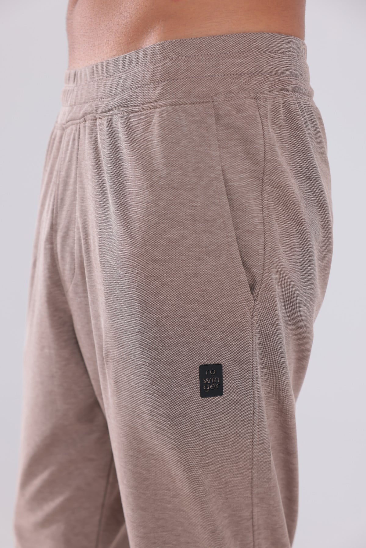 Premium Merserize Kumaş Logolu Lastikli Paça Jogger Erkek Eşofman Altı