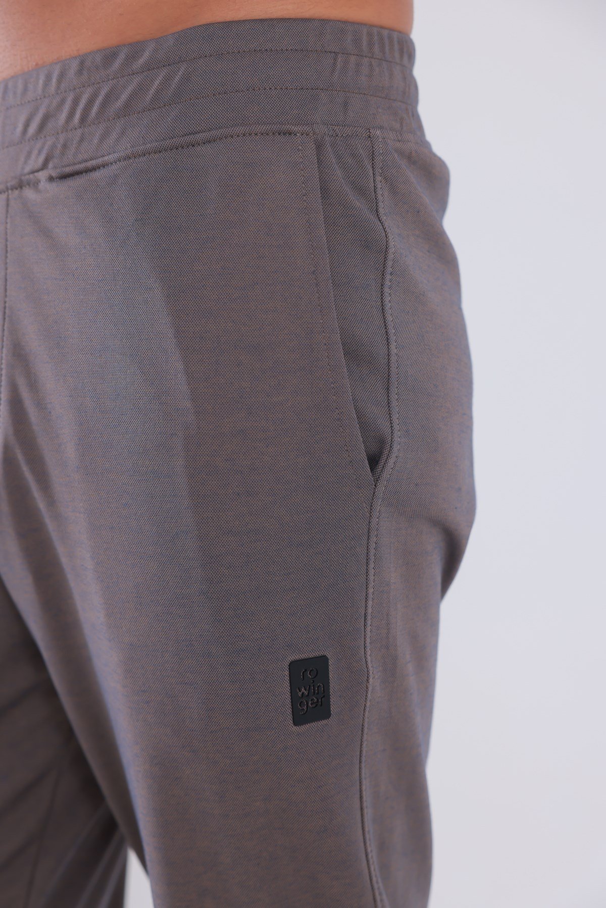 Premium Merserize Kumaş Logolu Lastikli Paça Jogger Erkek Eşofman Altı