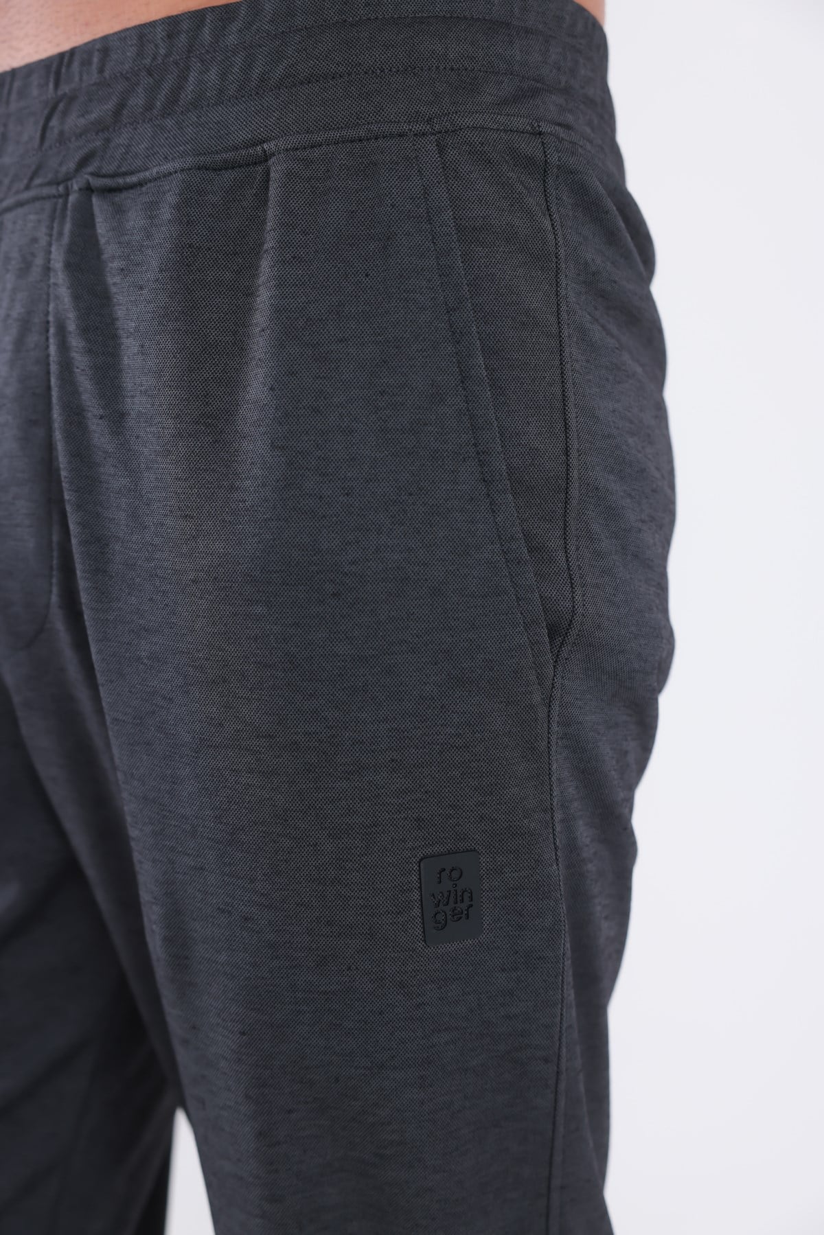 Premium Merserize Kumaş Logolu Lastikli Paça Jogger Erkek Eşofman Altı