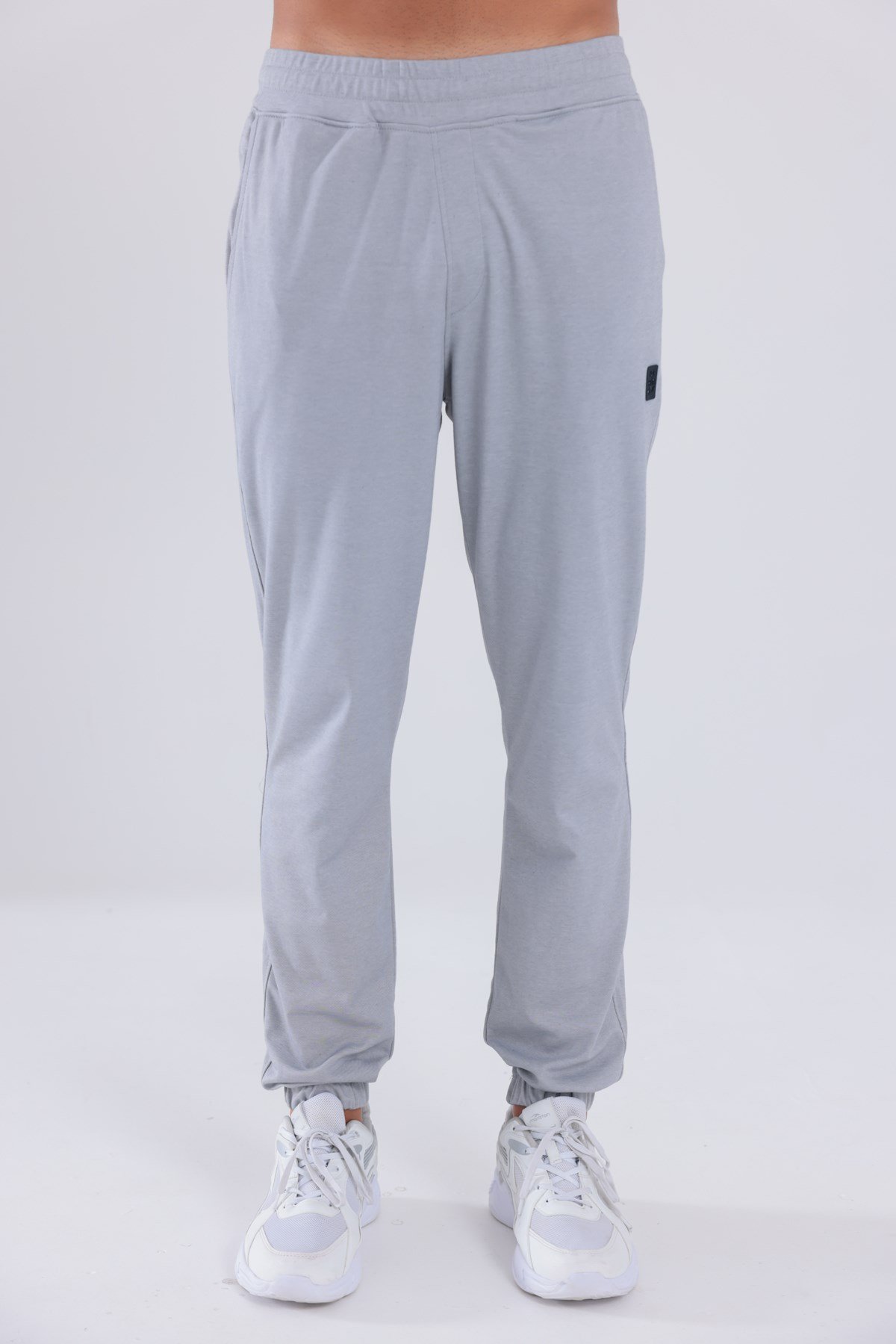 Premium Merserize Kumaş Logolu Lastikli Paça Jogger Erkek Eşofman Altı
