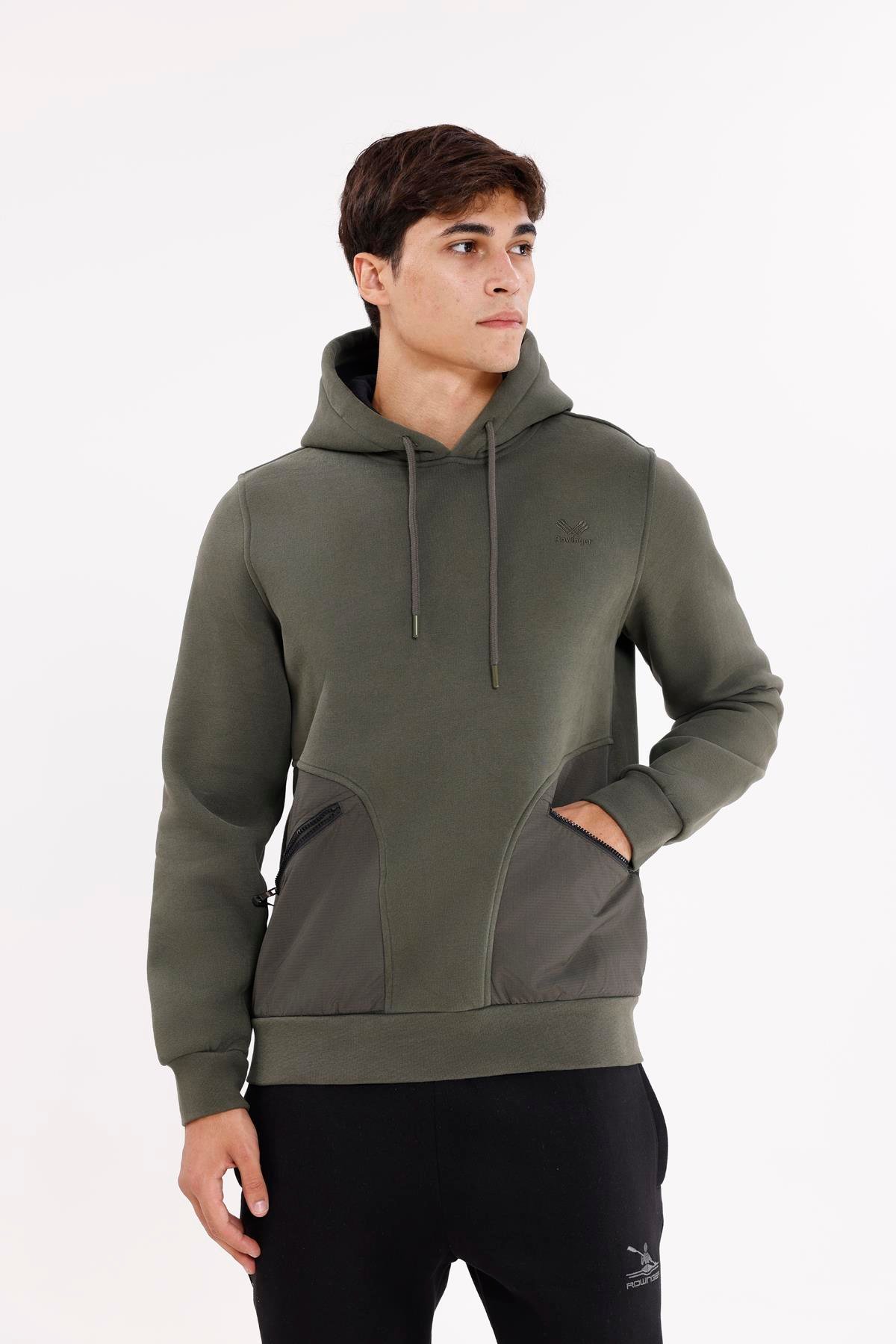Rahat Kalıp Yumuşak İç Yüzeyli Kordonlu Kapüşonlu Sweatshirt