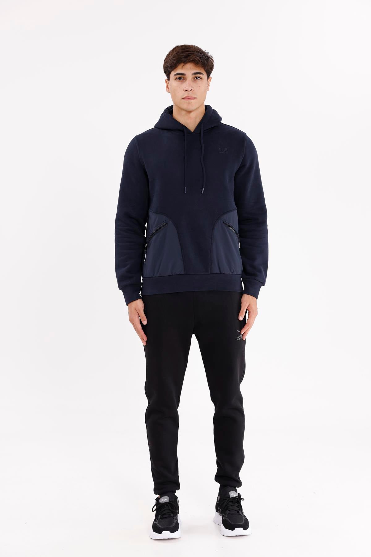 Rahat Kalıp Yumuşak İç Yüzeyli Kordonlu Kapüşonlu Sweatshirt