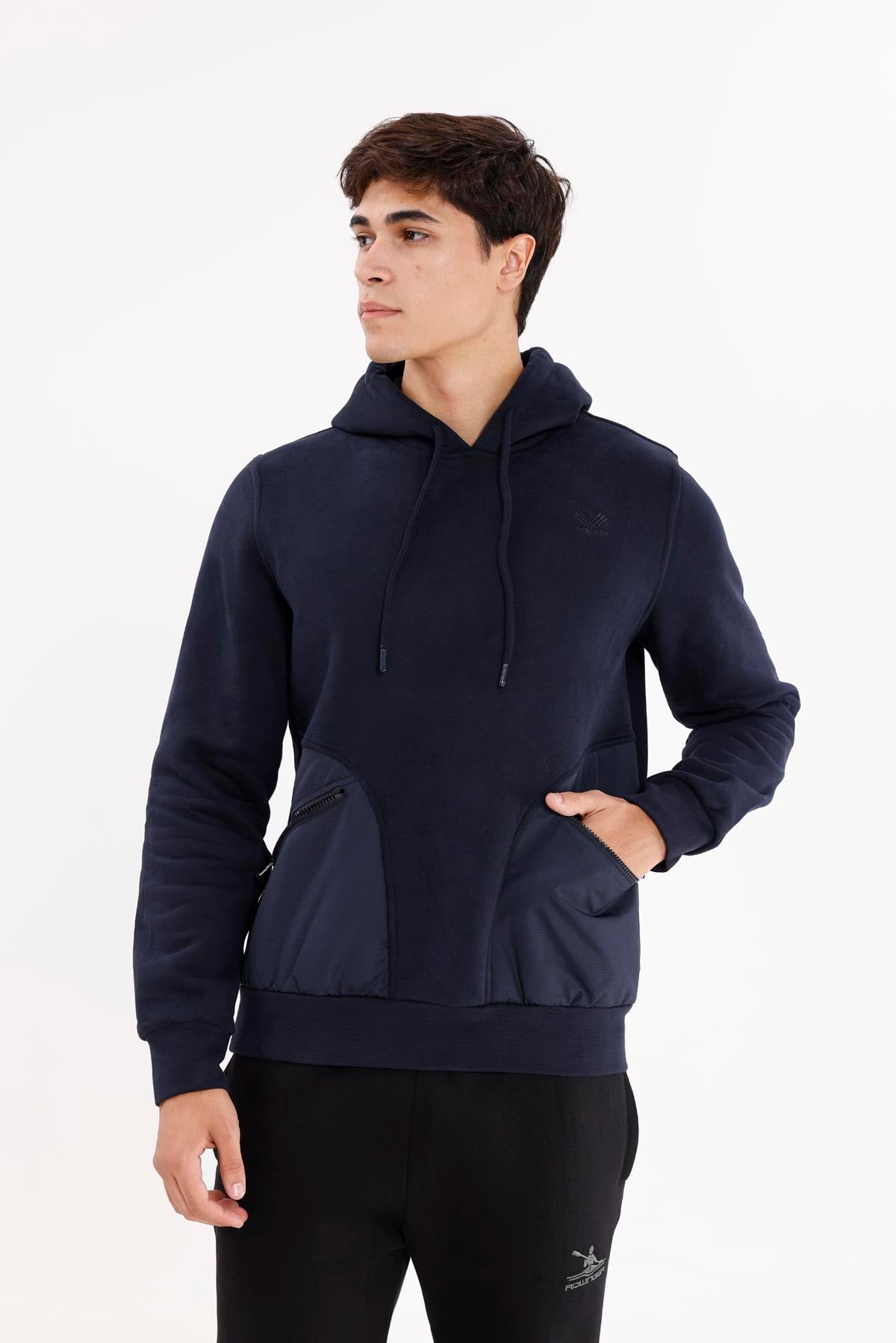 Rahat Kalıp Yumuşak İç Yüzeyli Kordonlu Kapüşonlu Sweatshirt