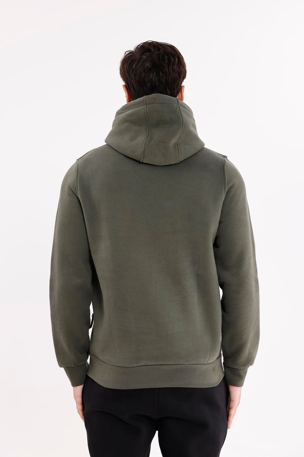 Rahat Kalıp Yumuşak İç Yüzeyli Kordonlu Kapüşonlu Sweatshirt