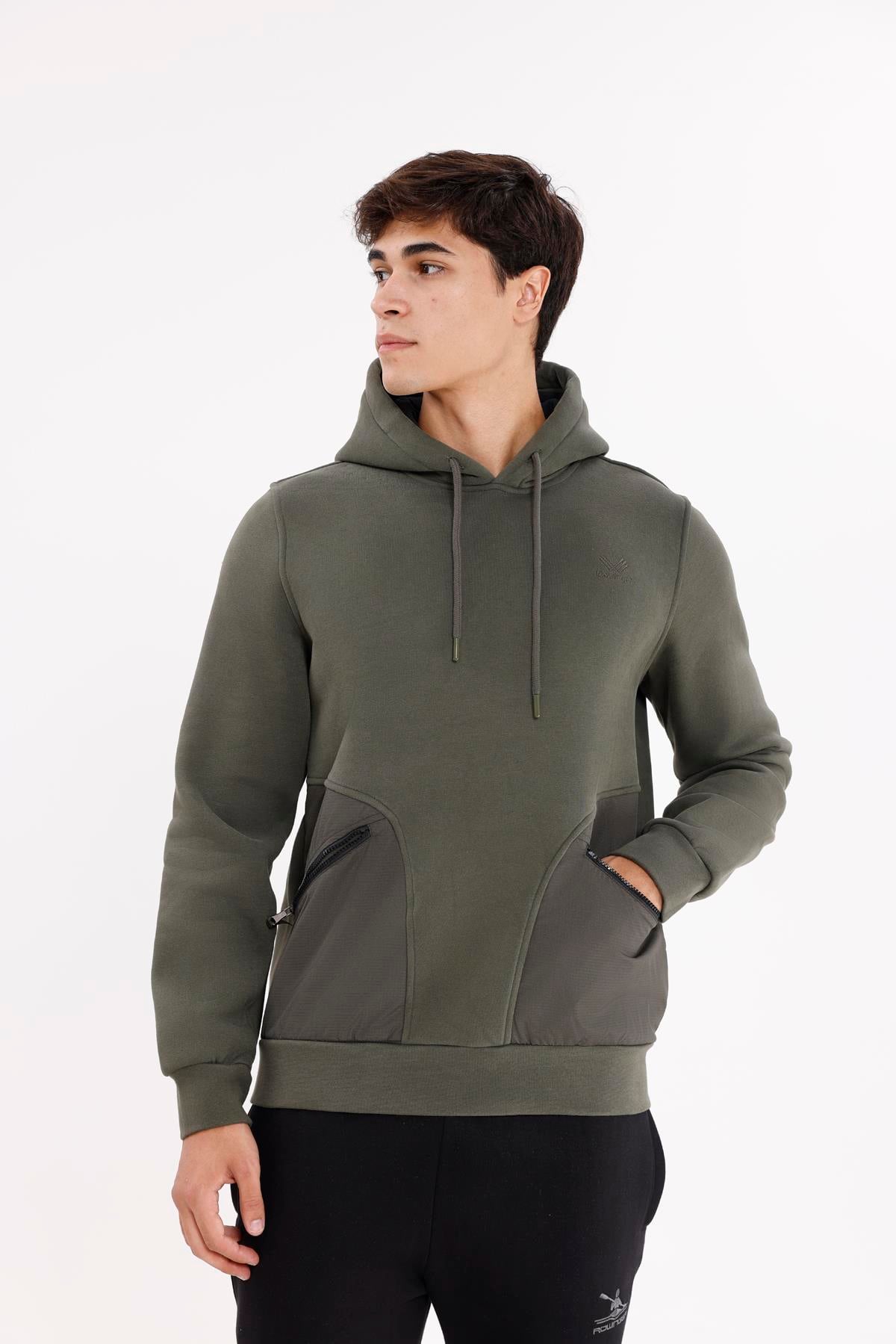 Rahat Kalıp Yumuşak İç Yüzeyli Kordonlu Kapüşonlu Sweatshirt