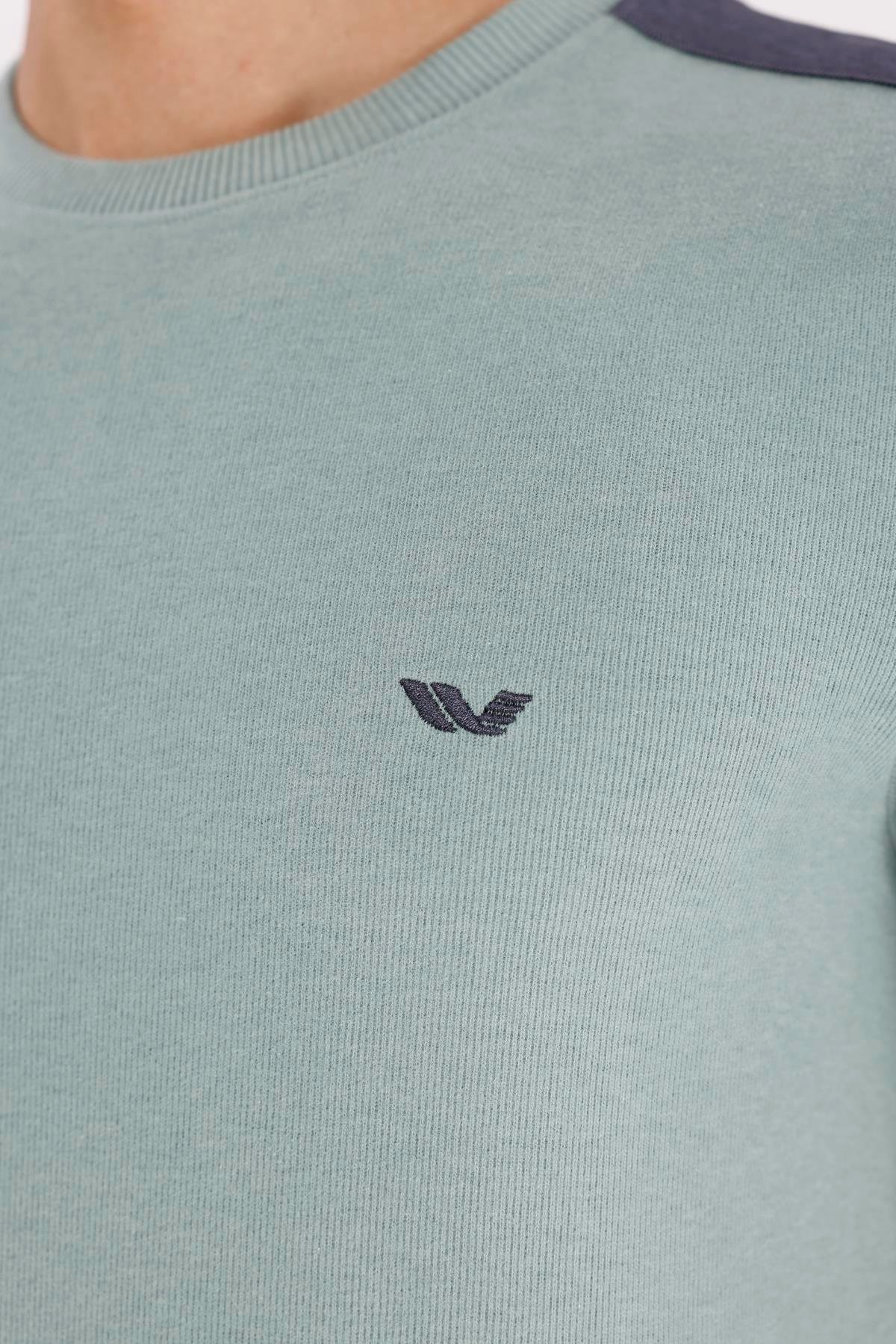 Selanik Doku Yumuşak Tutuşlu Rahat Kalıp Yuvarlak Yaka Esnek Manşetli Sweatshirt