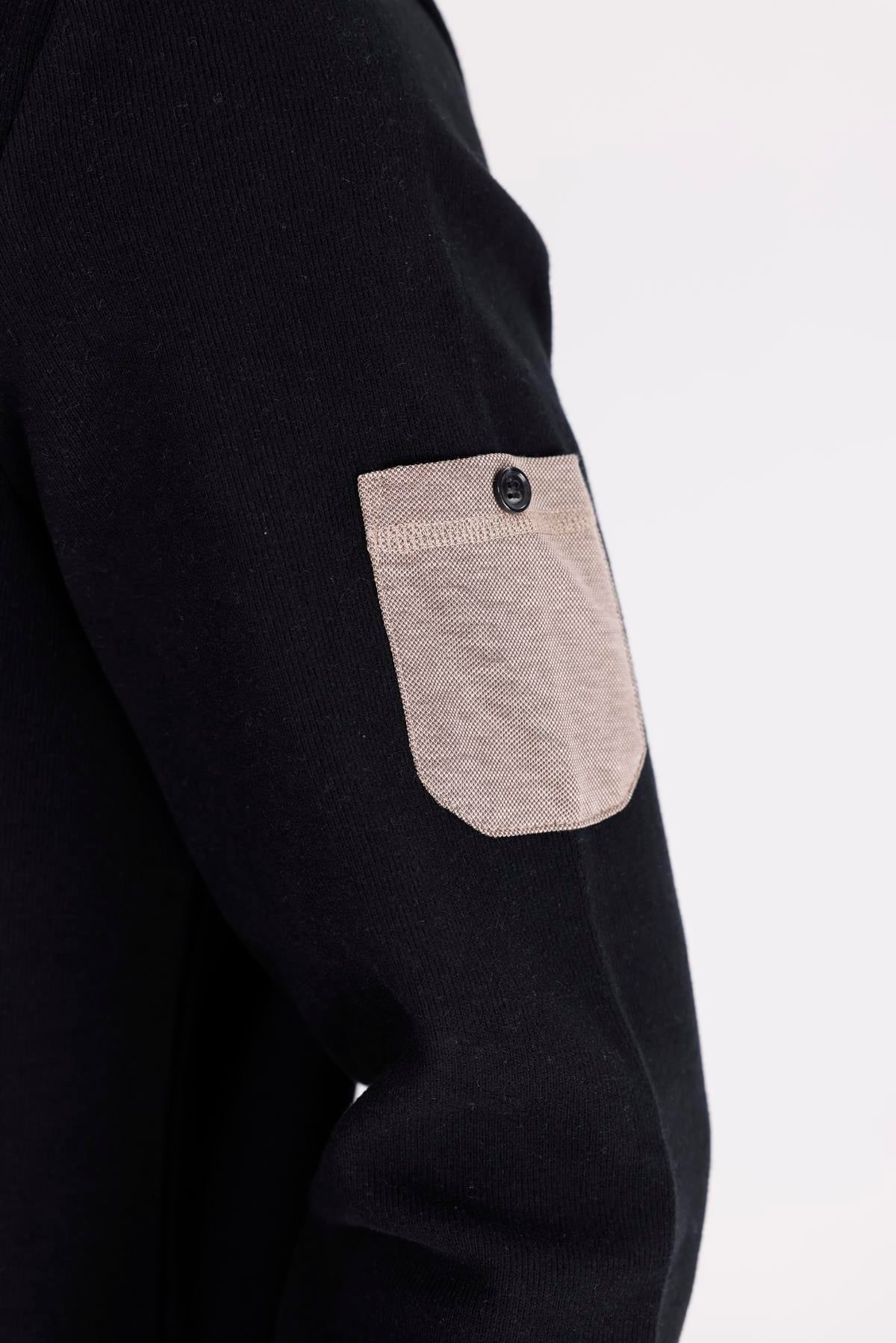 Selanik Dokulu Yumuşak Tutuşlu Rahat Kalıp Sade Tasarım Uzun Kollu Sweatshirt