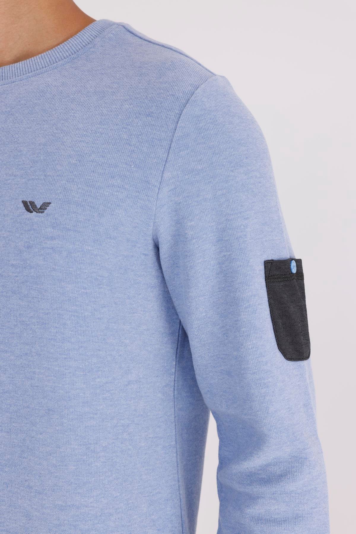 Selanik Dokulu Yumuşak Tutuşlu Rahat Kalıp Sade Tasarım Uzun Kollu Sweatshirt